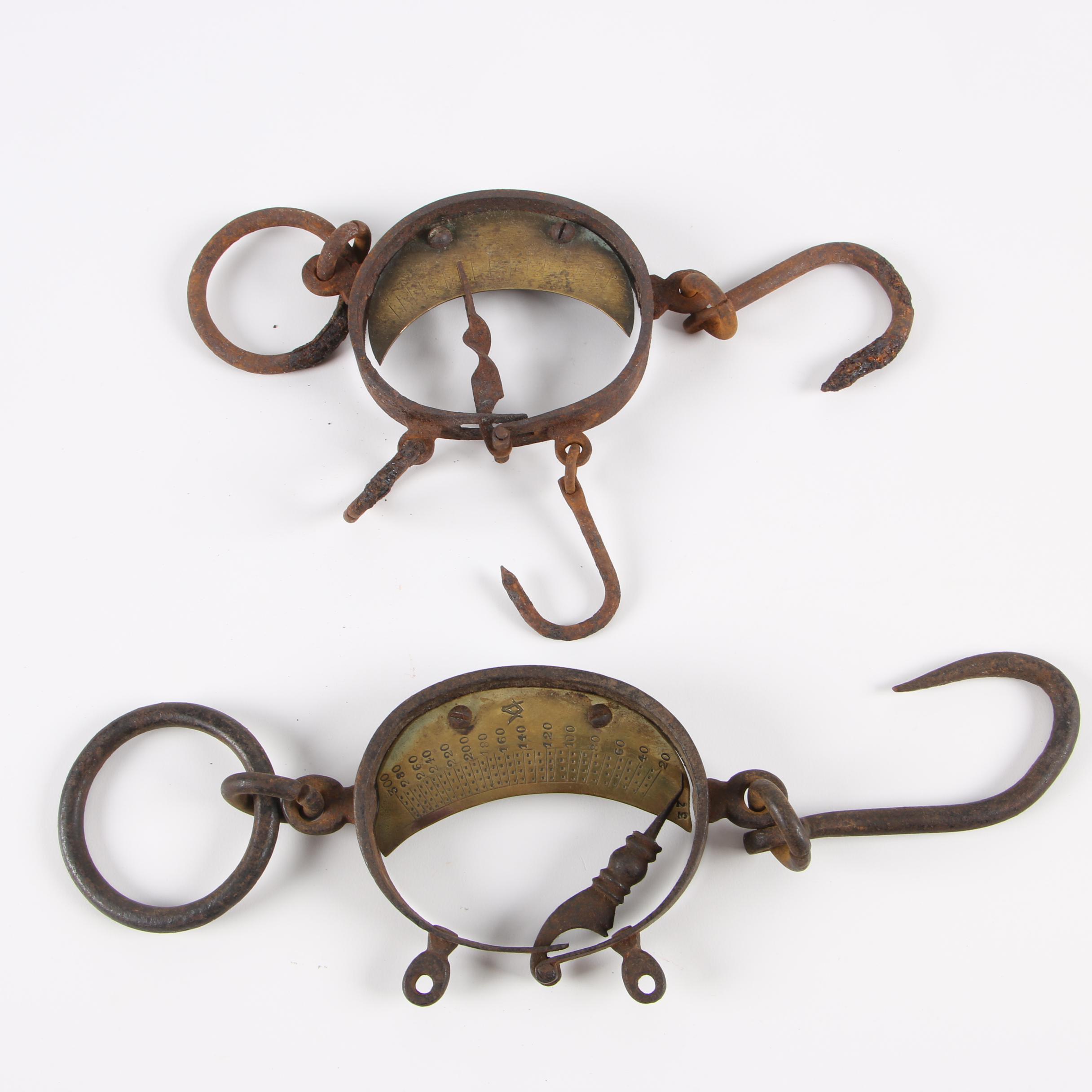 Antique "Buffalo Hide" Ranch-Use Spring Balance Scales