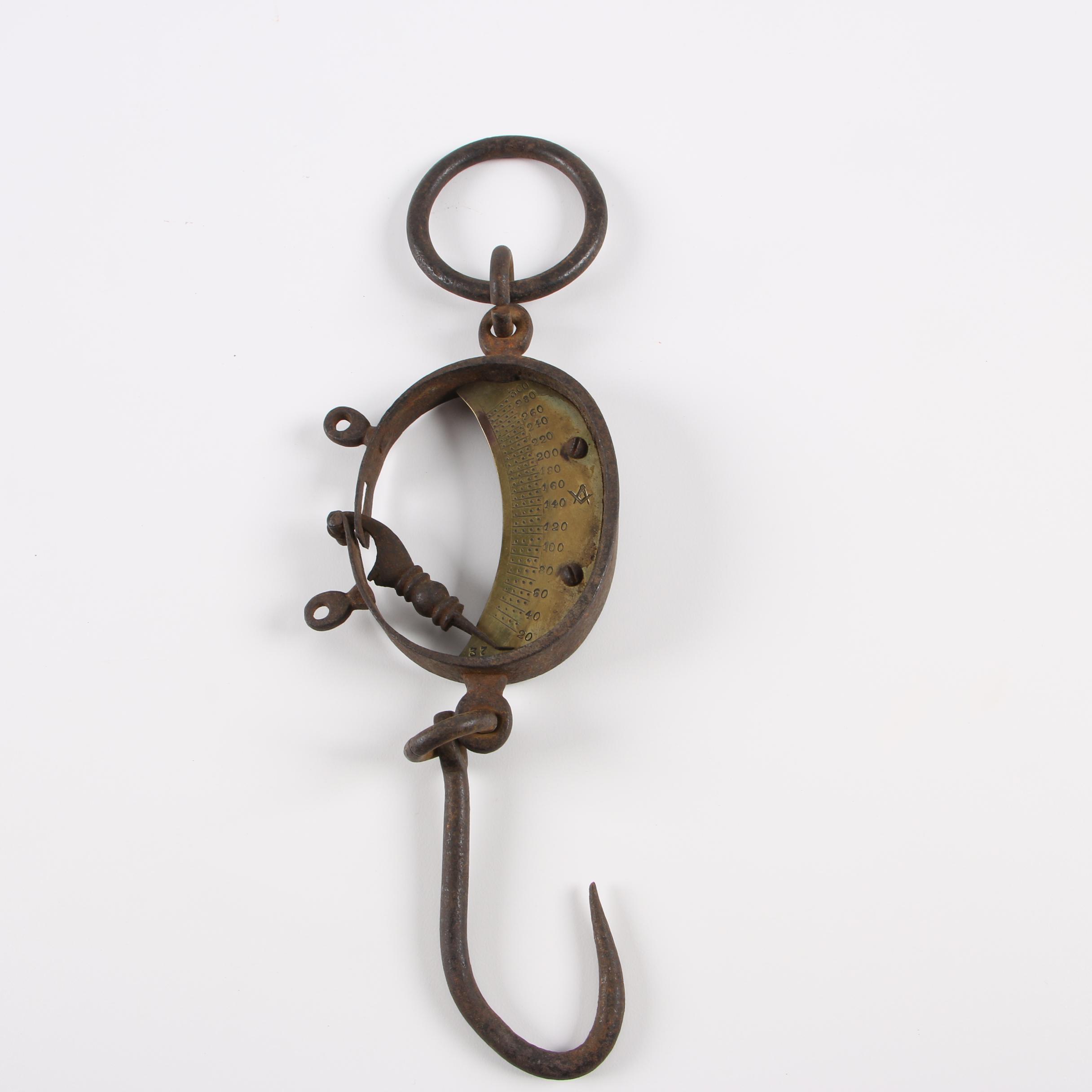 Antique "Buffalo Hide" Ranch-Use Spring Balance Scales