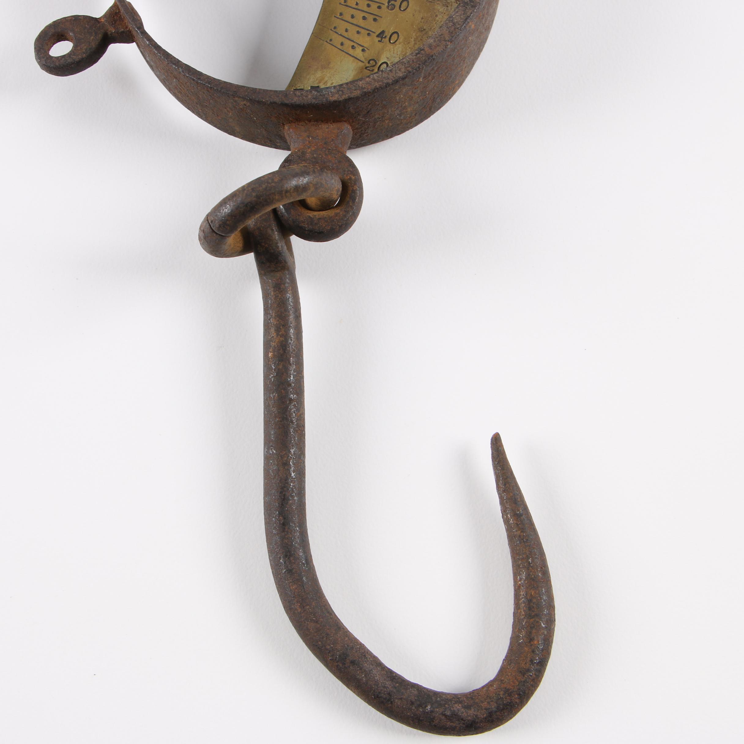 Antique "Buffalo Hide" Ranch-Use Spring Balance Scales