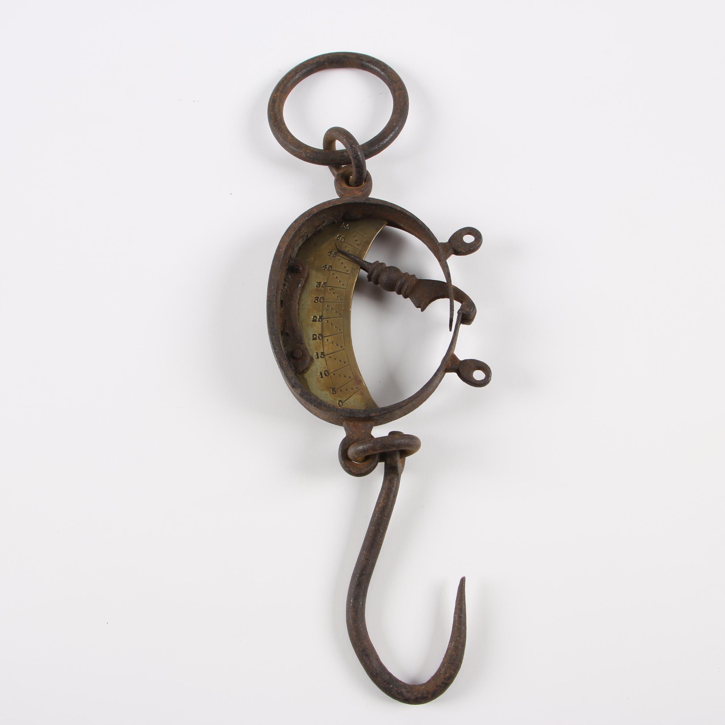 Antique "Buffalo Hide" Ranch-Use Spring Balance Scales