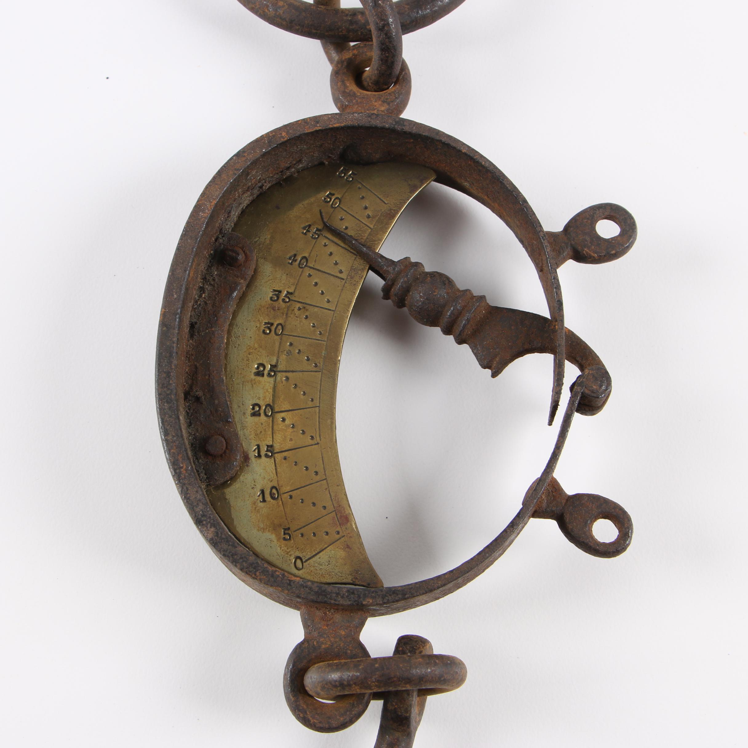 Antique "Buffalo Hide" Ranch-Use Spring Balance Scales