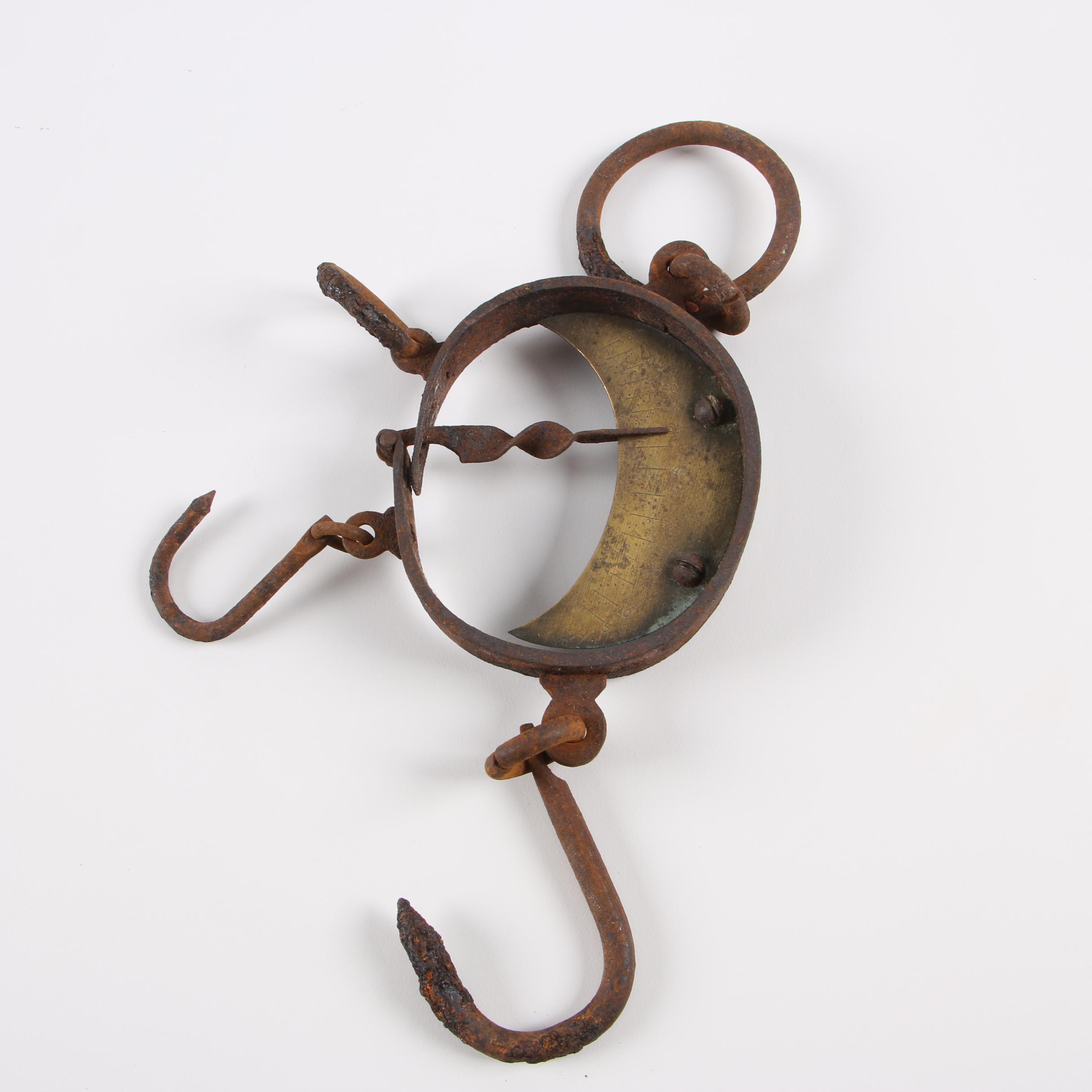 Antique "Buffalo Hide" Ranch-Use Spring Balance Scales