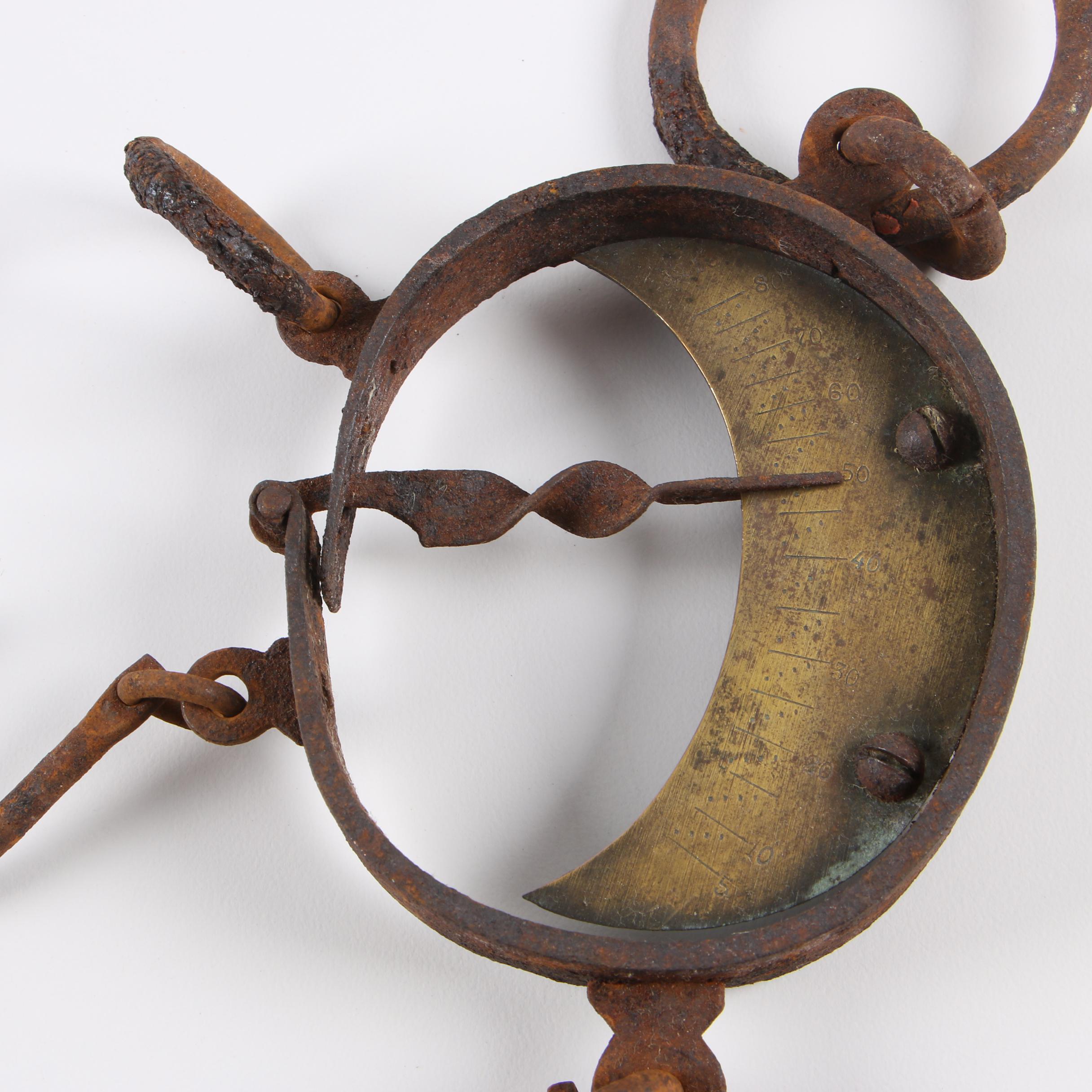 Antique "Buffalo Hide" Ranch-Use Spring Balance Scales