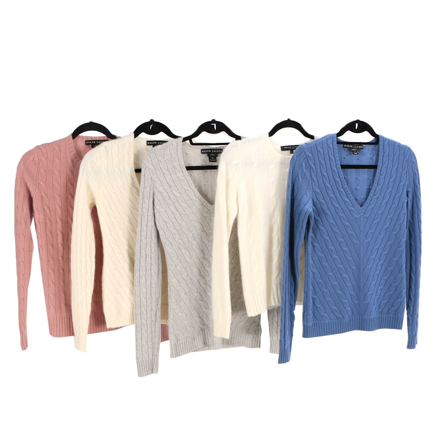 Ralph Lauren Cable Knit Cashmere Sweaters