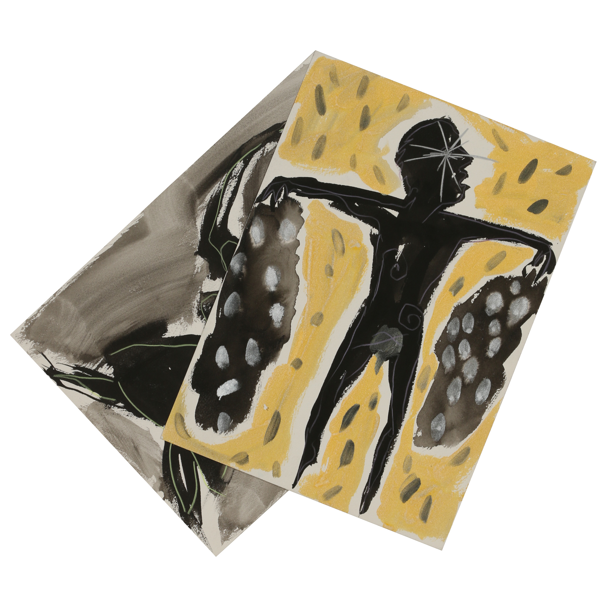 Merle Rosen Mixed Media Figure Paintings