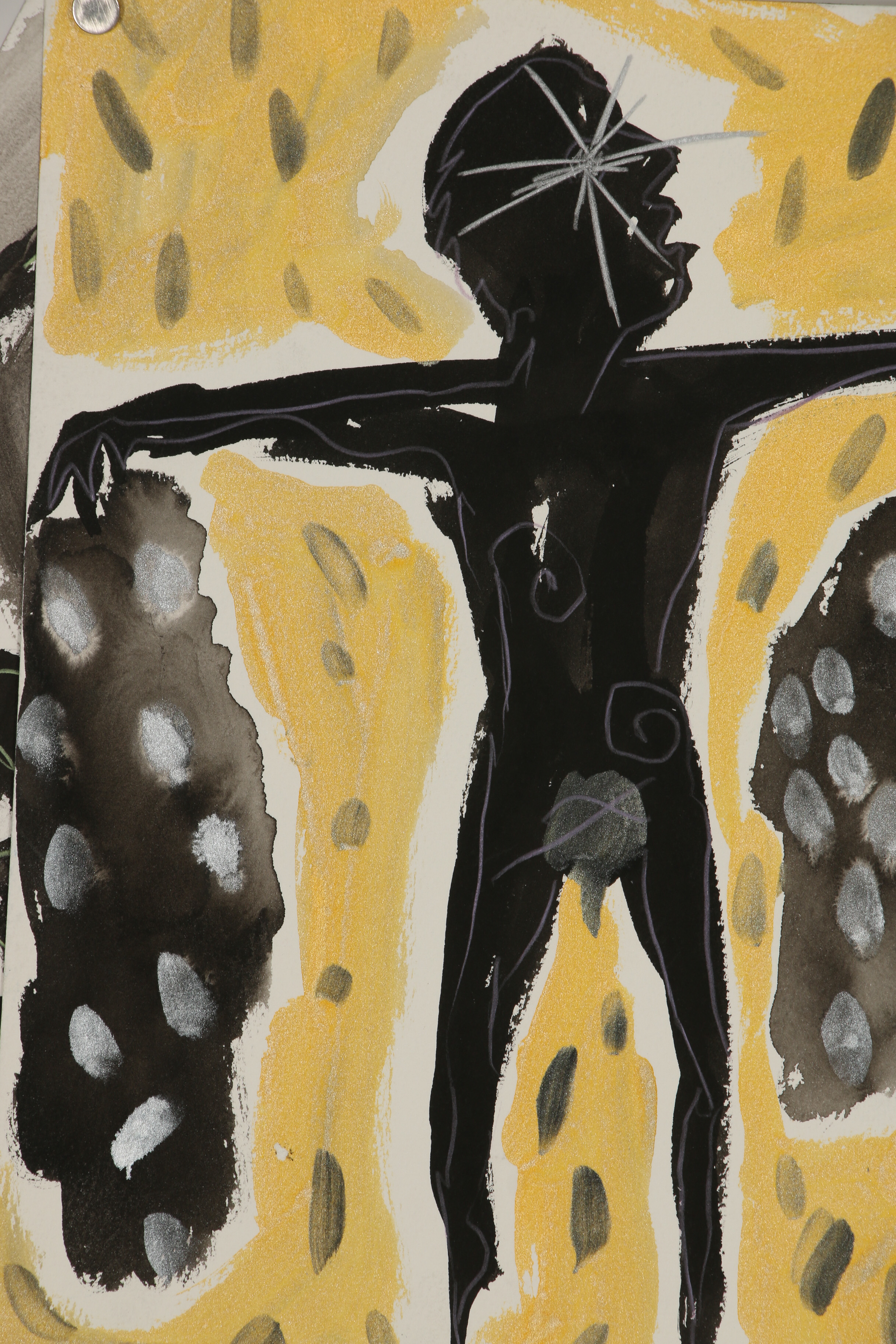 Merle Rosen Mixed Media Figure Paintings