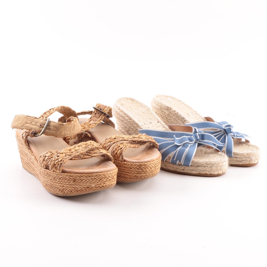 Wedge Sandals Including Stuart Weitzman Woven and Grosgrain Ribbon Espadrilles