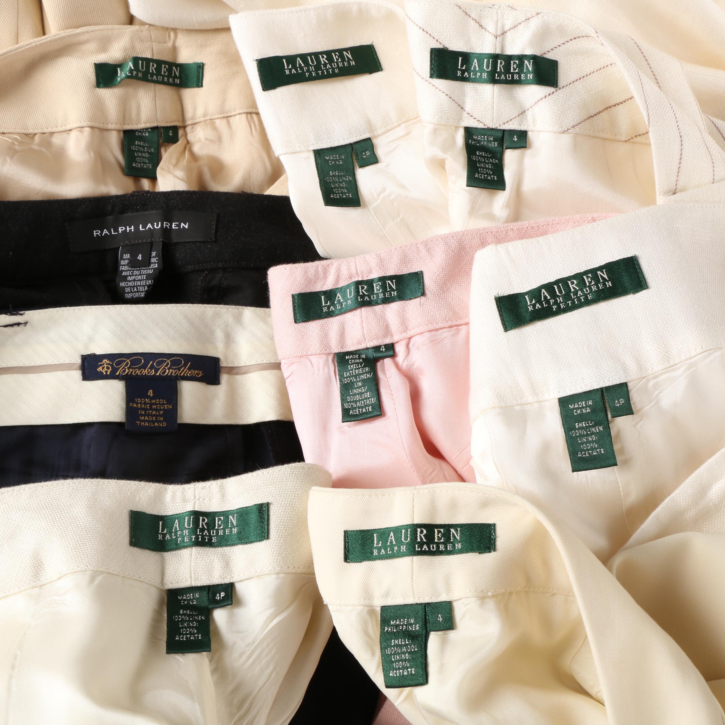 Women's Ralph Lauren Brands and Brooks Brothers Dress Pants