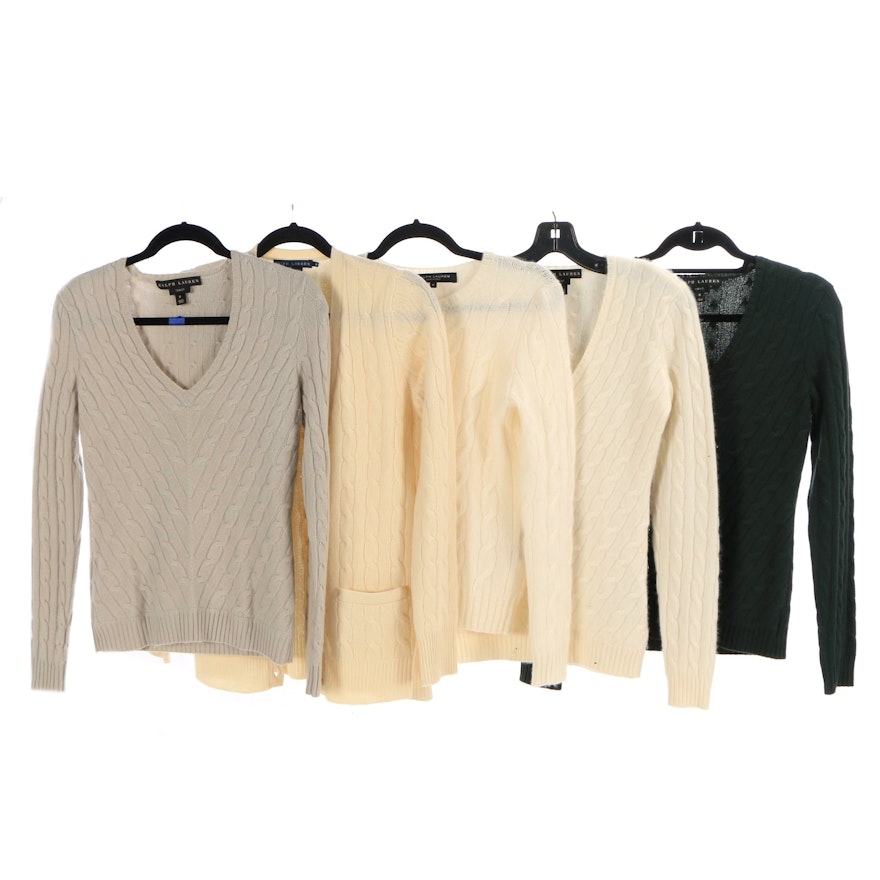 Women's Ralph Lauren Cable Knit Sweaters and Cardigan