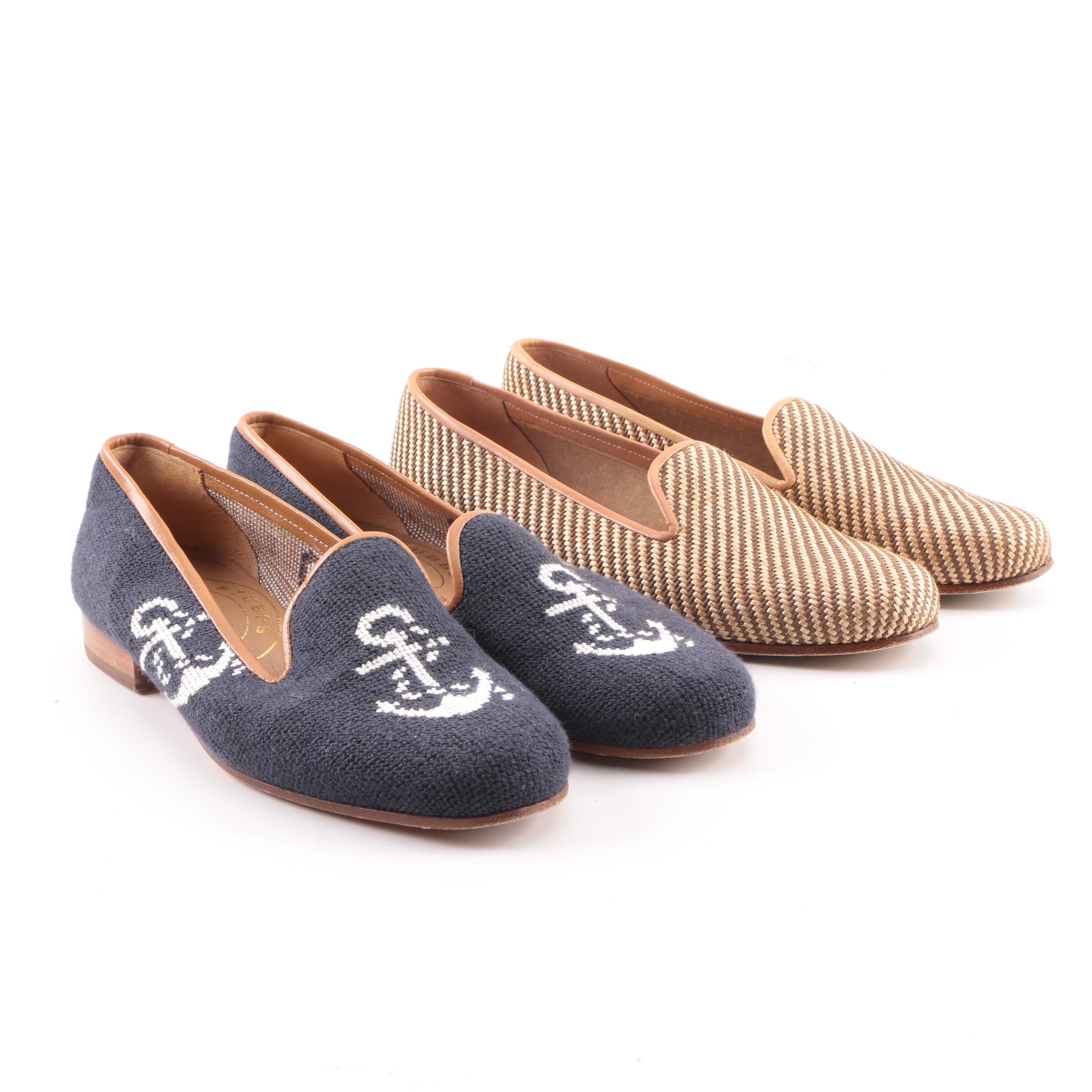 Stubbs & Wootton of Palm Beach Woven and Needlepoint Flats