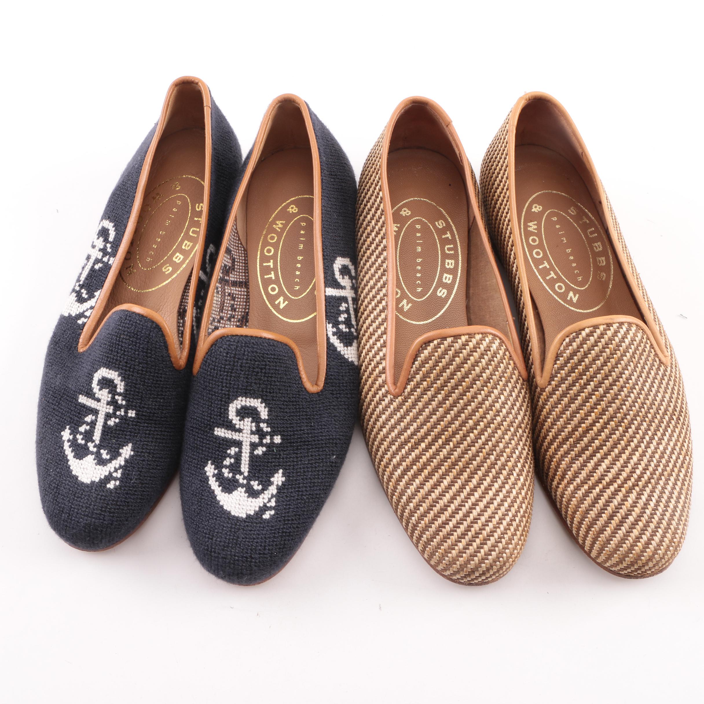 Stubbs & Wootton of Palm Beach Woven and Needlepoint Flats