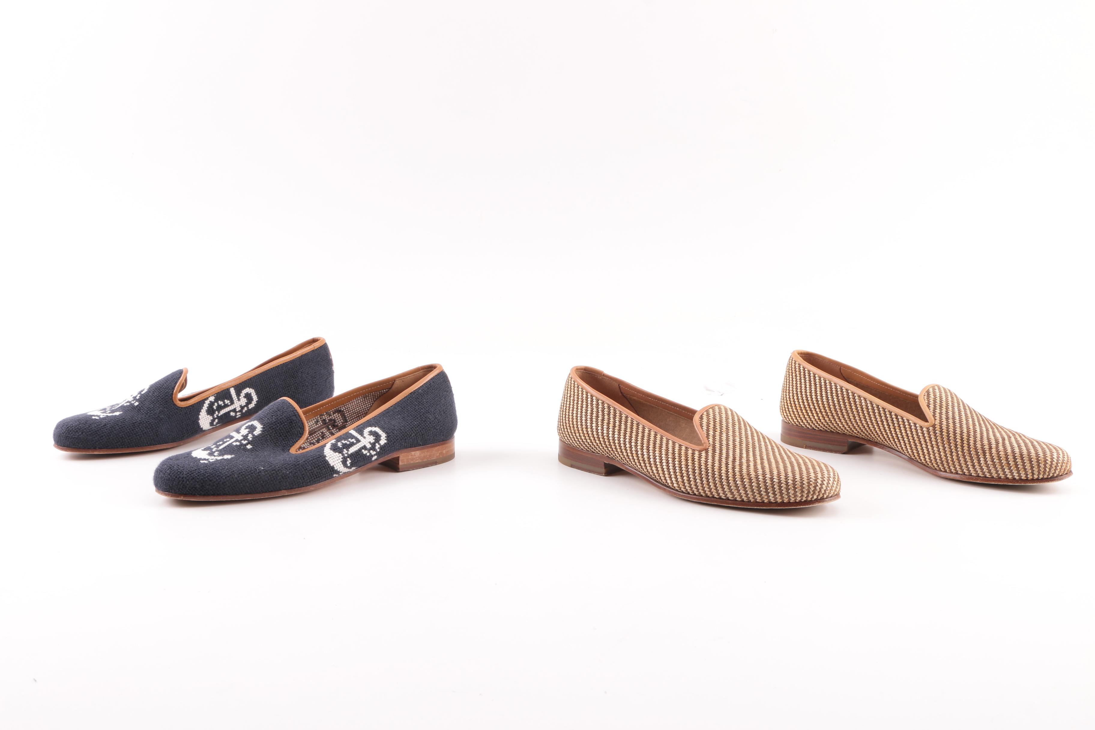 Stubbs & Wootton of Palm Beach Woven and Needlepoint Flats
