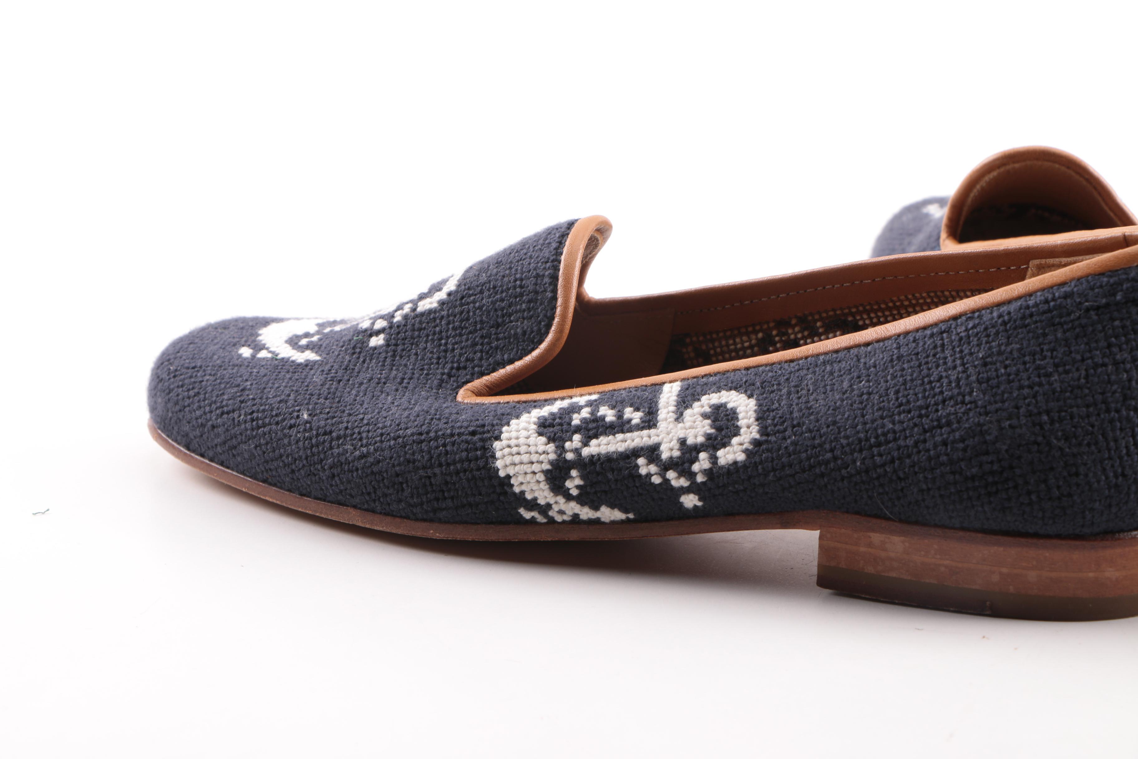 Stubbs & Wootton of Palm Beach Woven and Needlepoint Flats