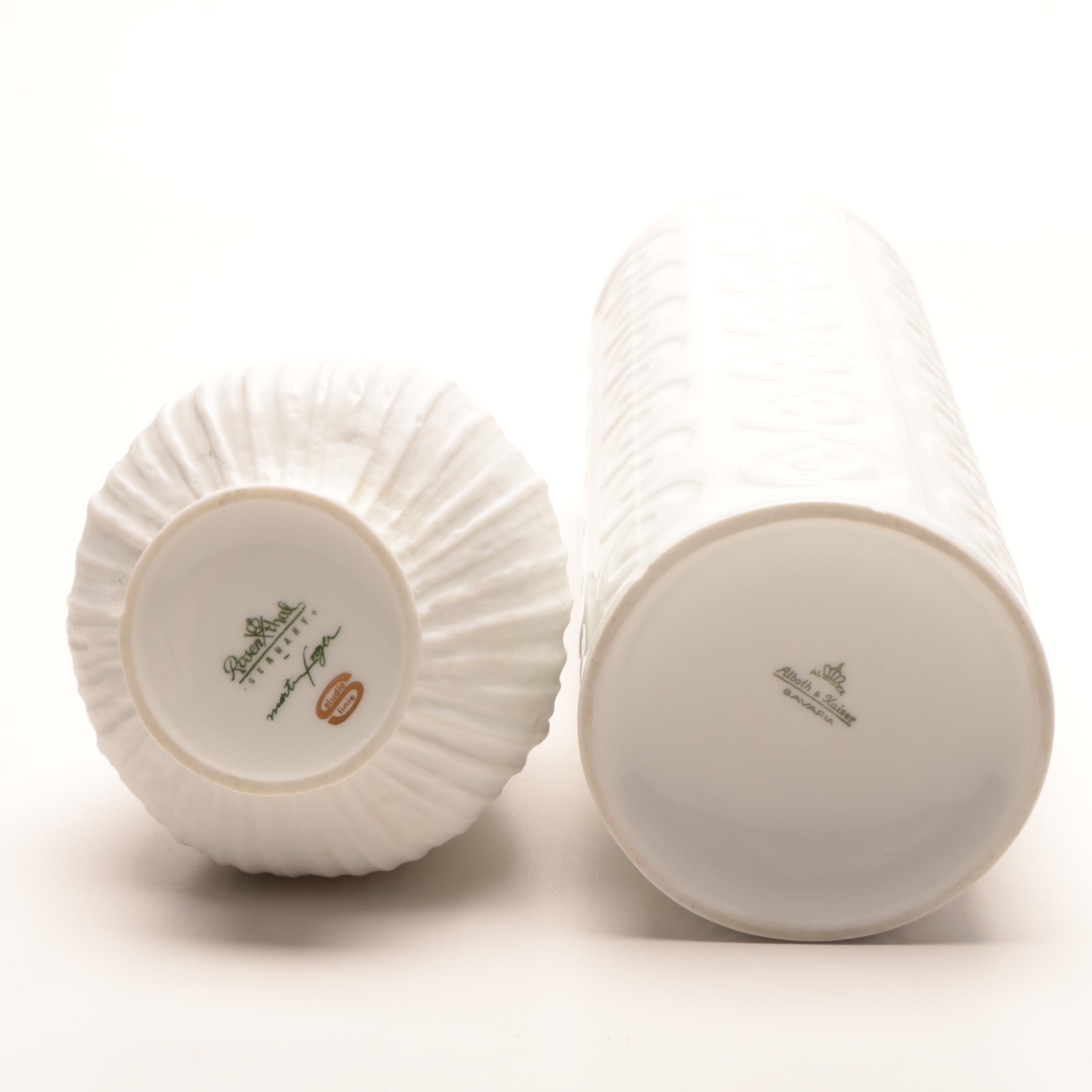 Rosenthal "Martin Freyer" and Alboth & Kaiser Vases with a Turkey Platter