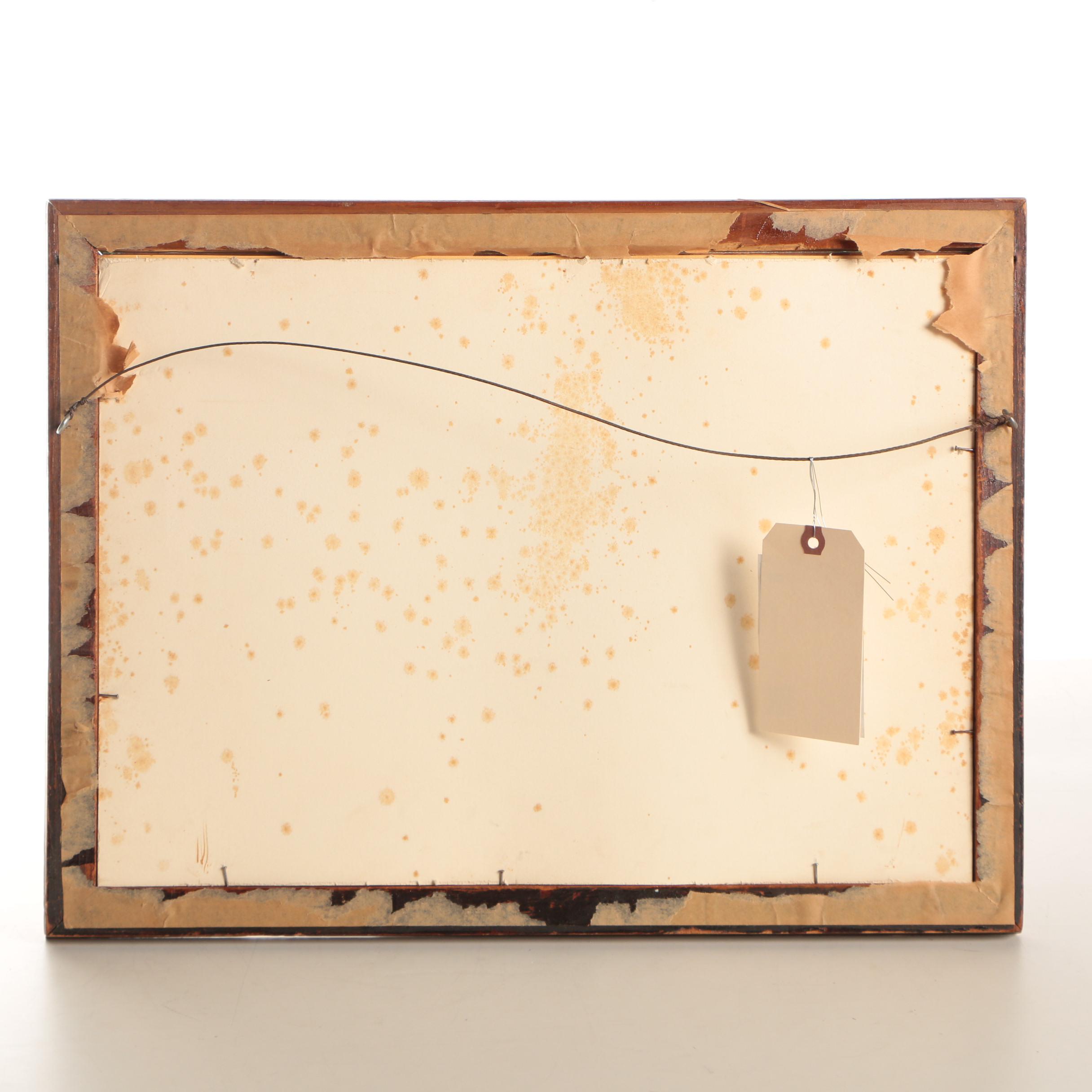 Currier and Ives Hand-Colored Lithograph "Hudson River - Crow Nest"