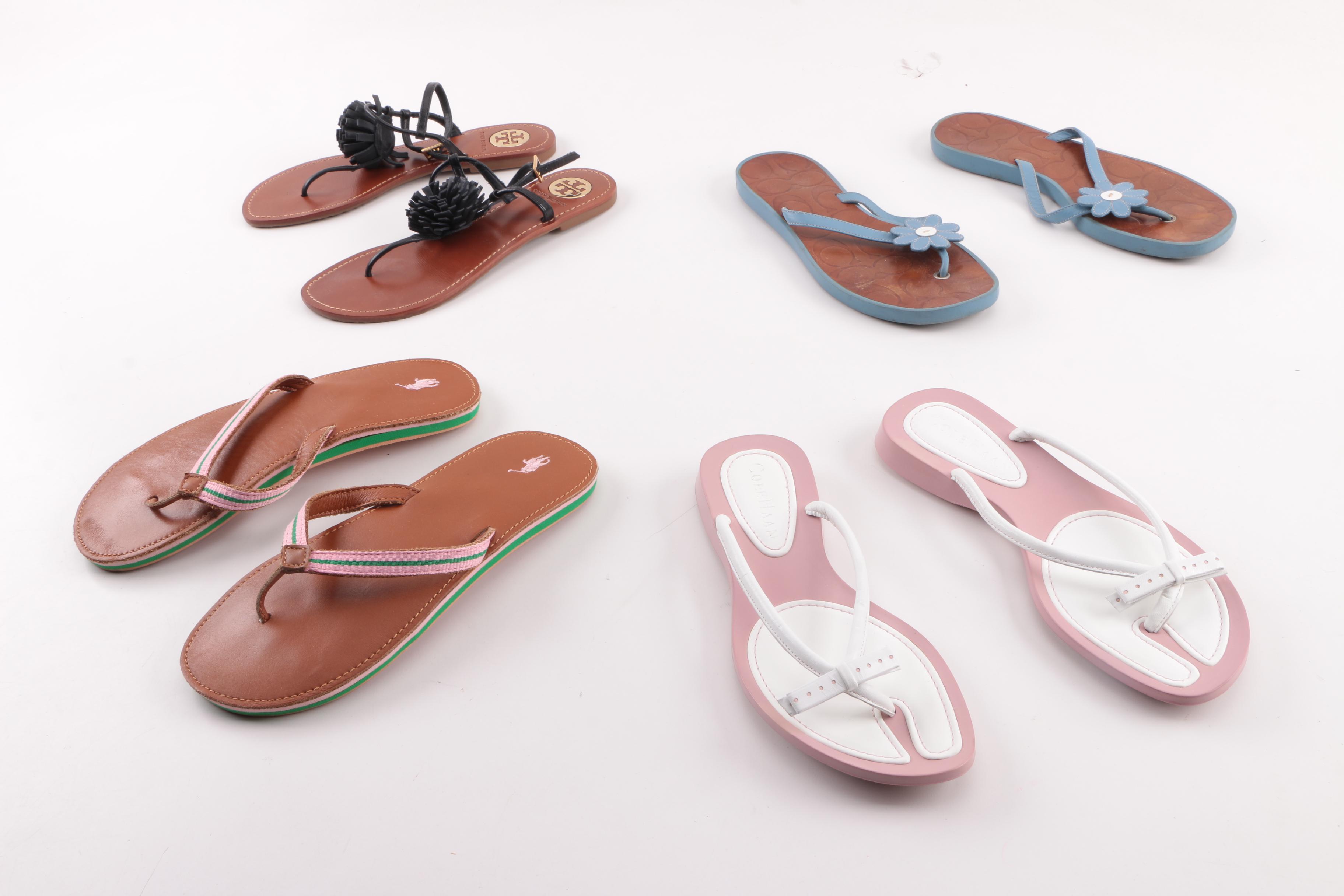 Women's Flip-Flop Sandals Including Tory Burch, Coach and Cole Haan