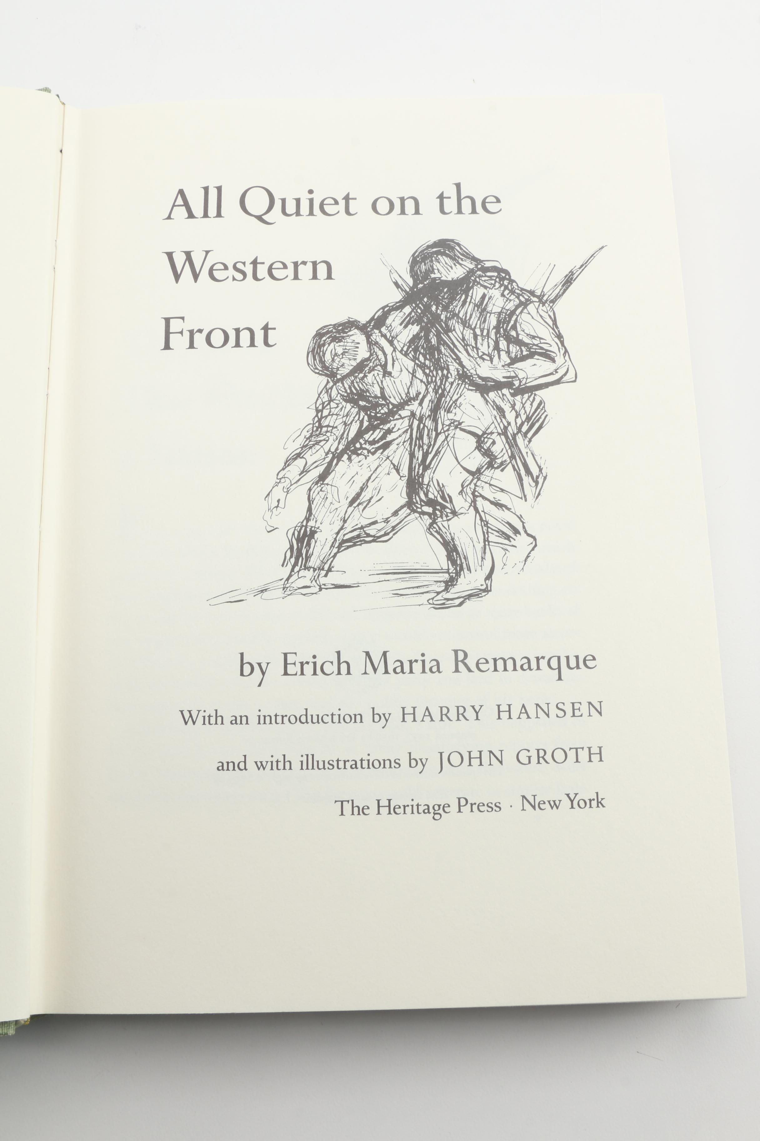 1969 John Groth Signed Heritage Press "All Quiet on the Western Front"