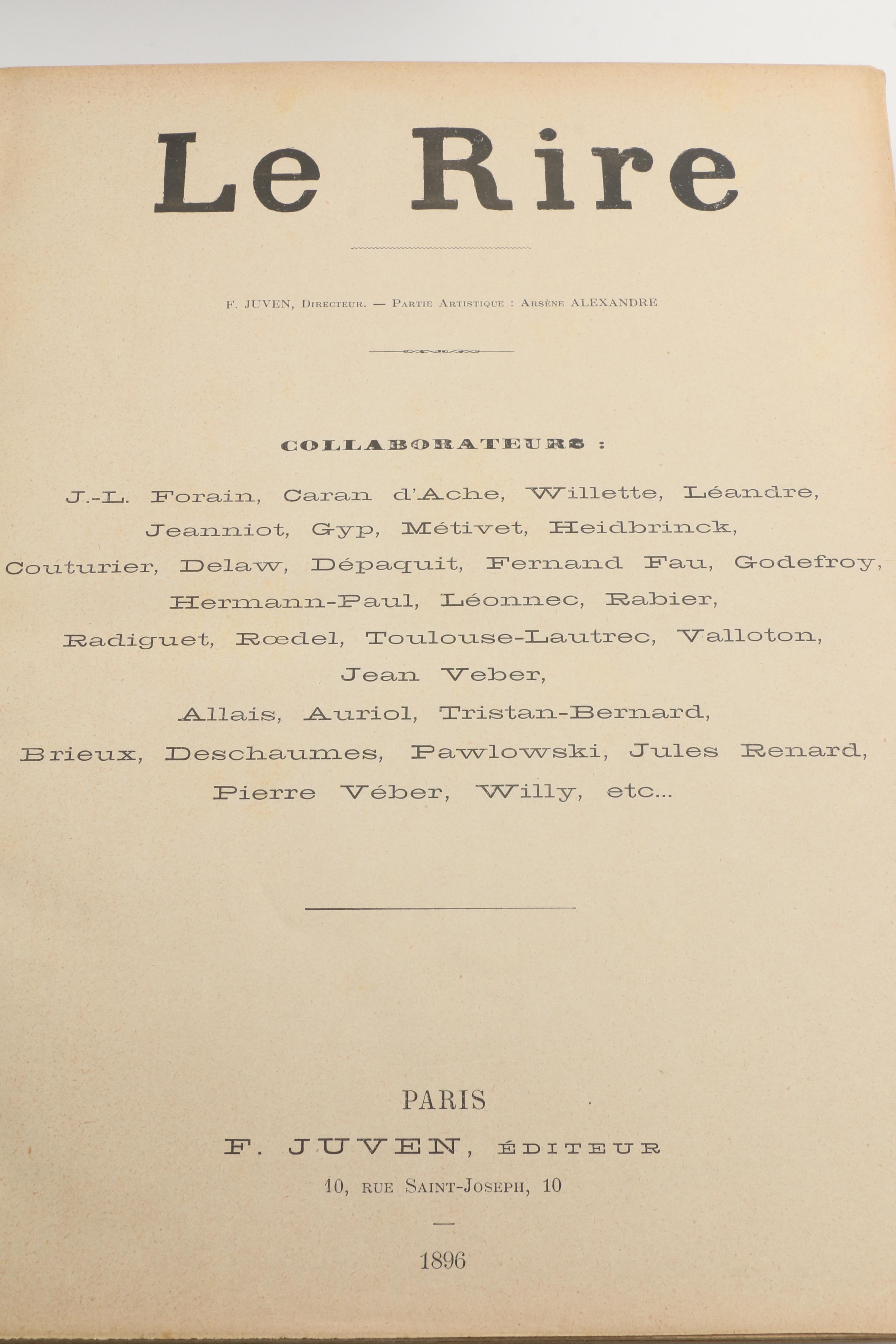 Antique Bound "Le Rire" French Magazine