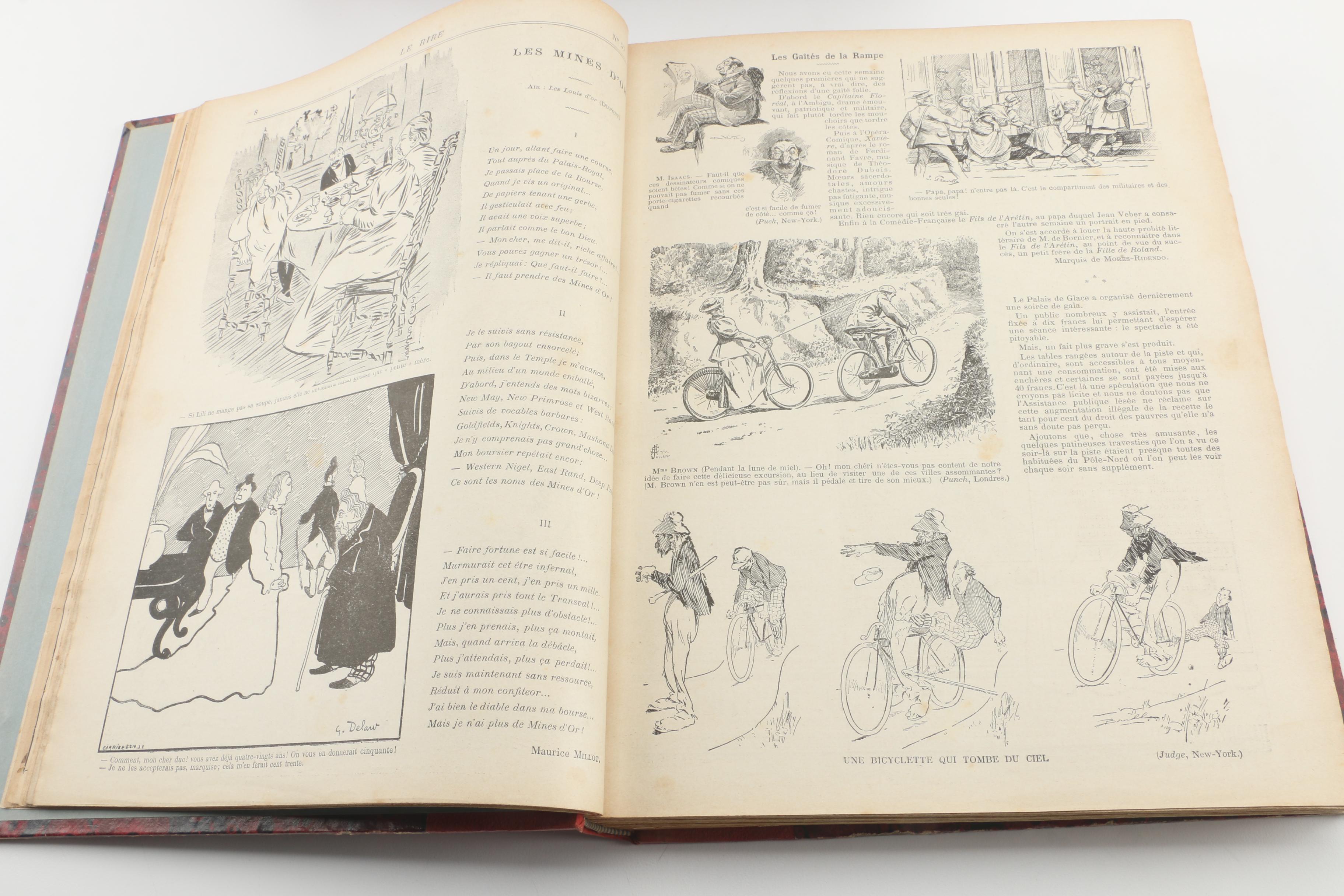 Antique Bound "Le Rire" French Magazine