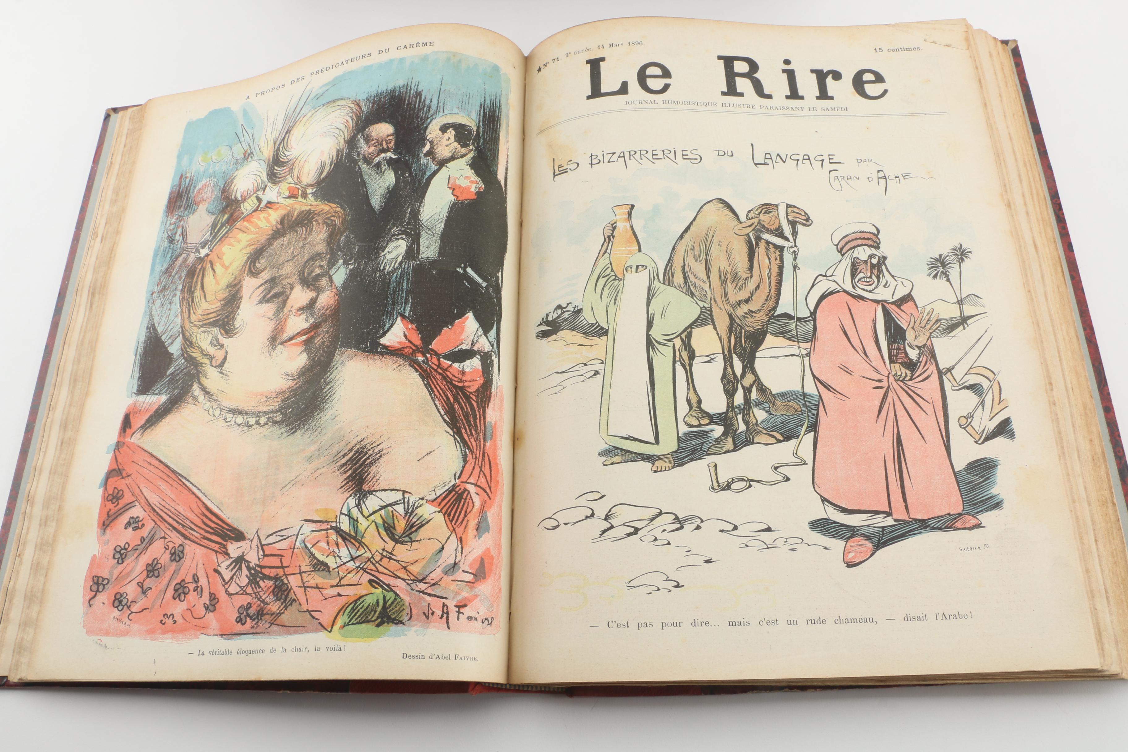 Antique Bound "Le Rire" French Magazine