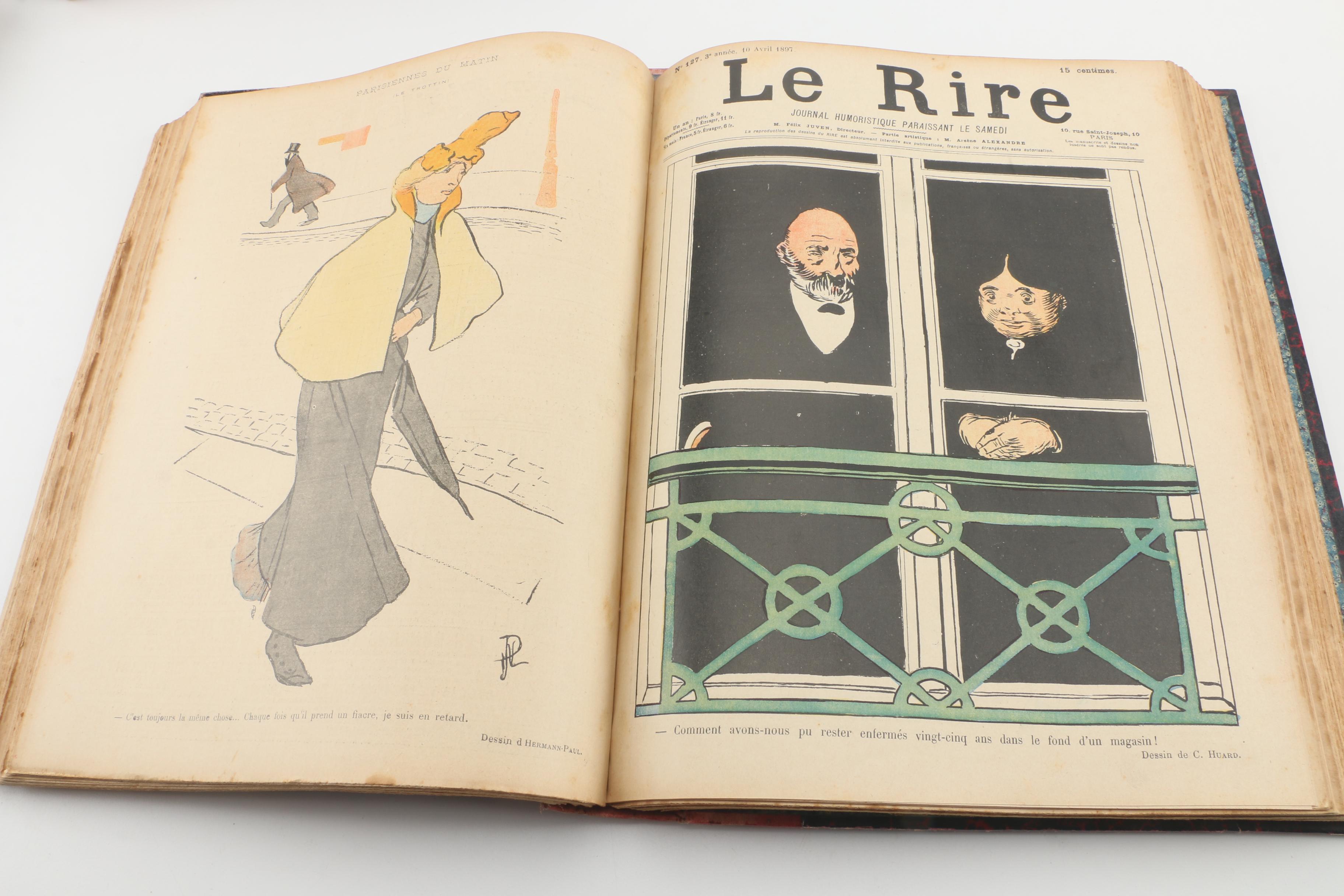 Antique Bound "Le Rire" French Magazine