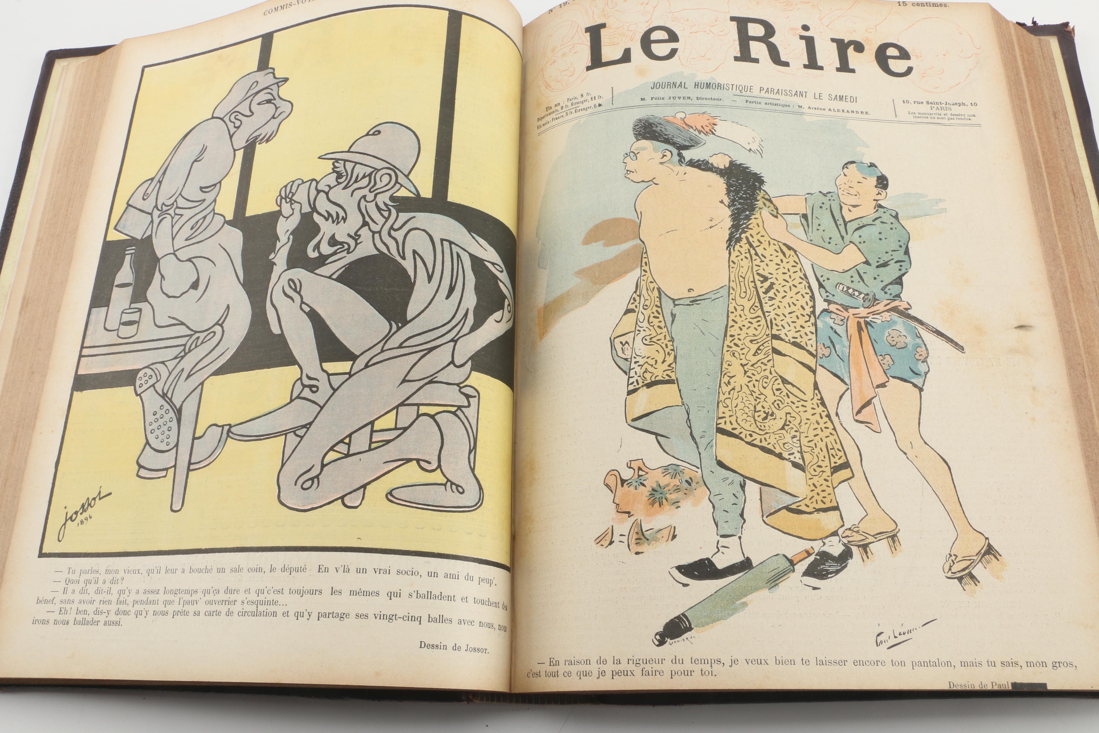 Antique Bound "Le Rire" French Magazine