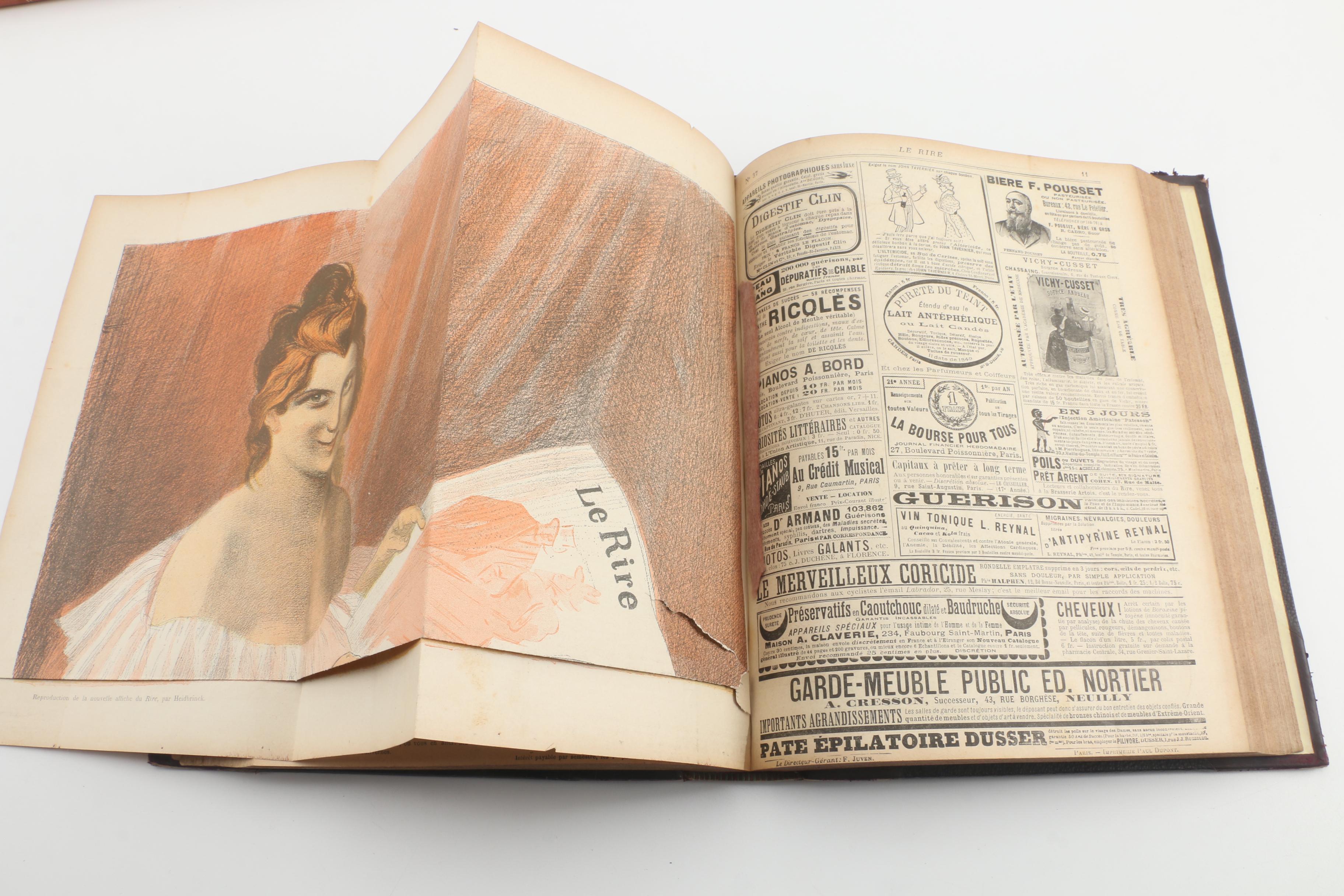 Antique Bound "Le Rire" French Magazine