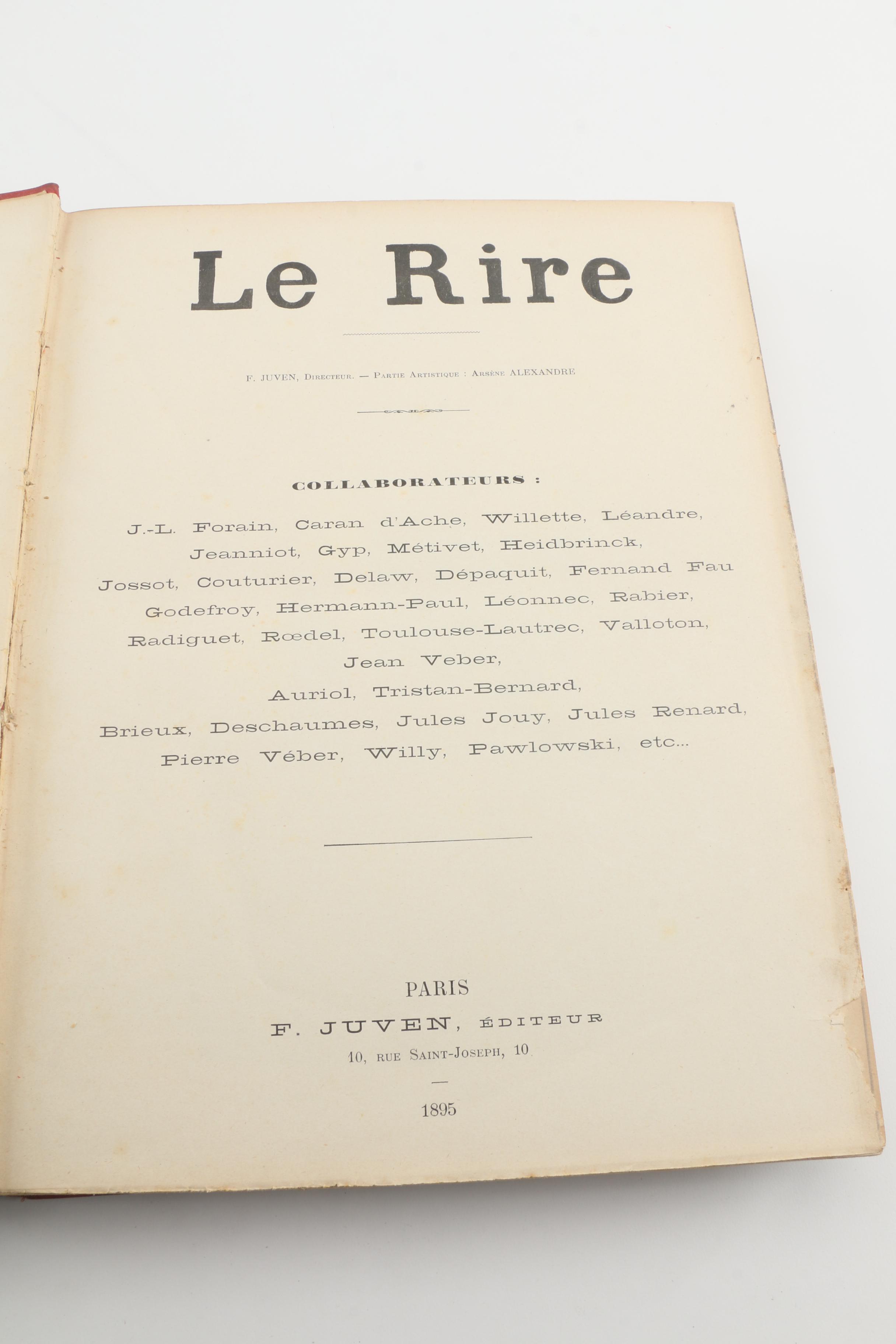 Antique Bound "Le Rire" French Magazine