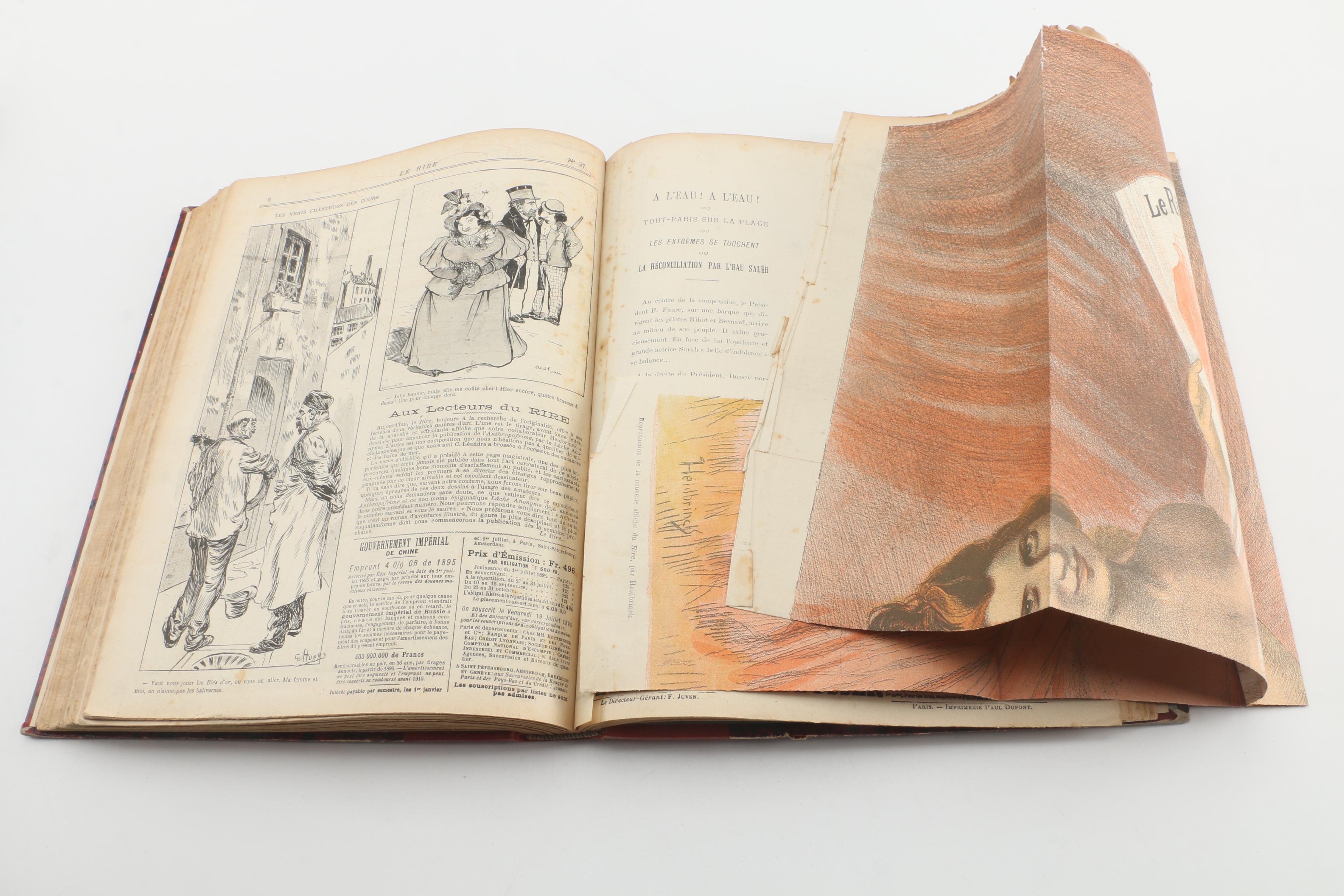 Antique Bound "Le Rire" French Magazine