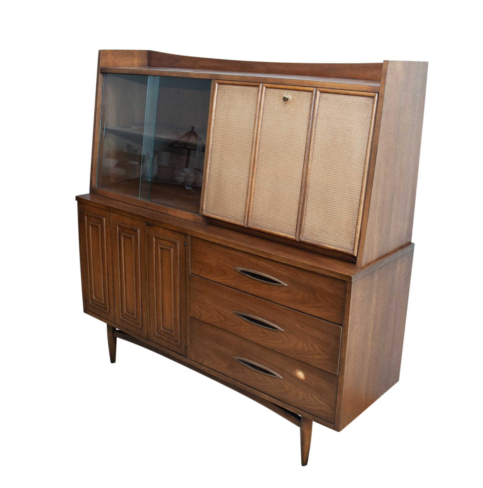 Mid Century Modern "Sculptra" Walnut Cabinet from Broyhill