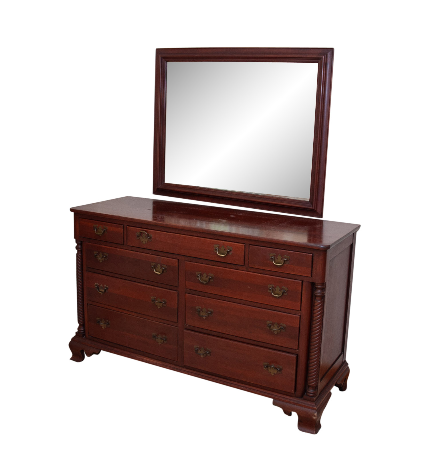 Willett "Wildwood" Cherry Dresser and Wall Mirror