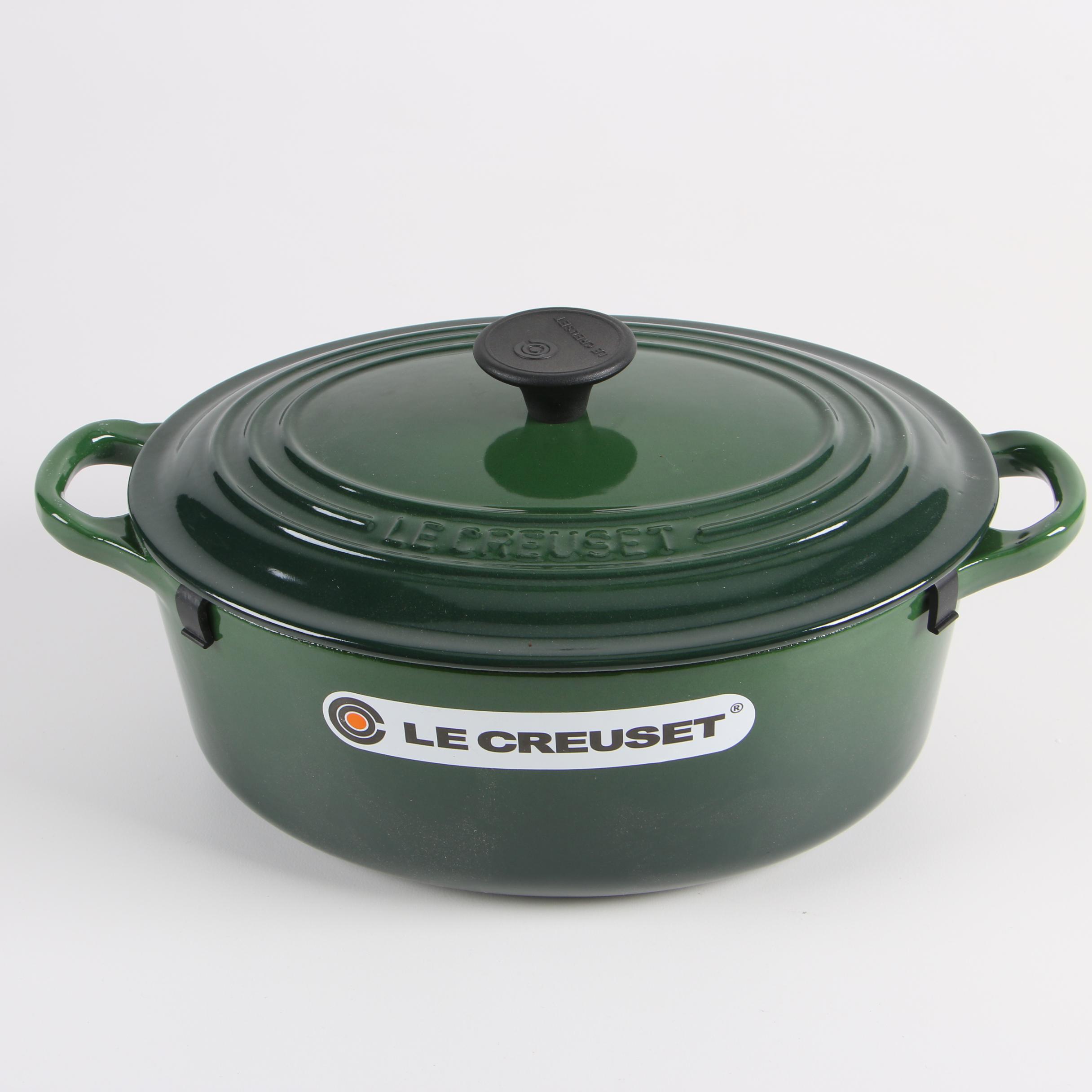 Le Creuset Dark Green Enameled Cast Iron Casserole Dish