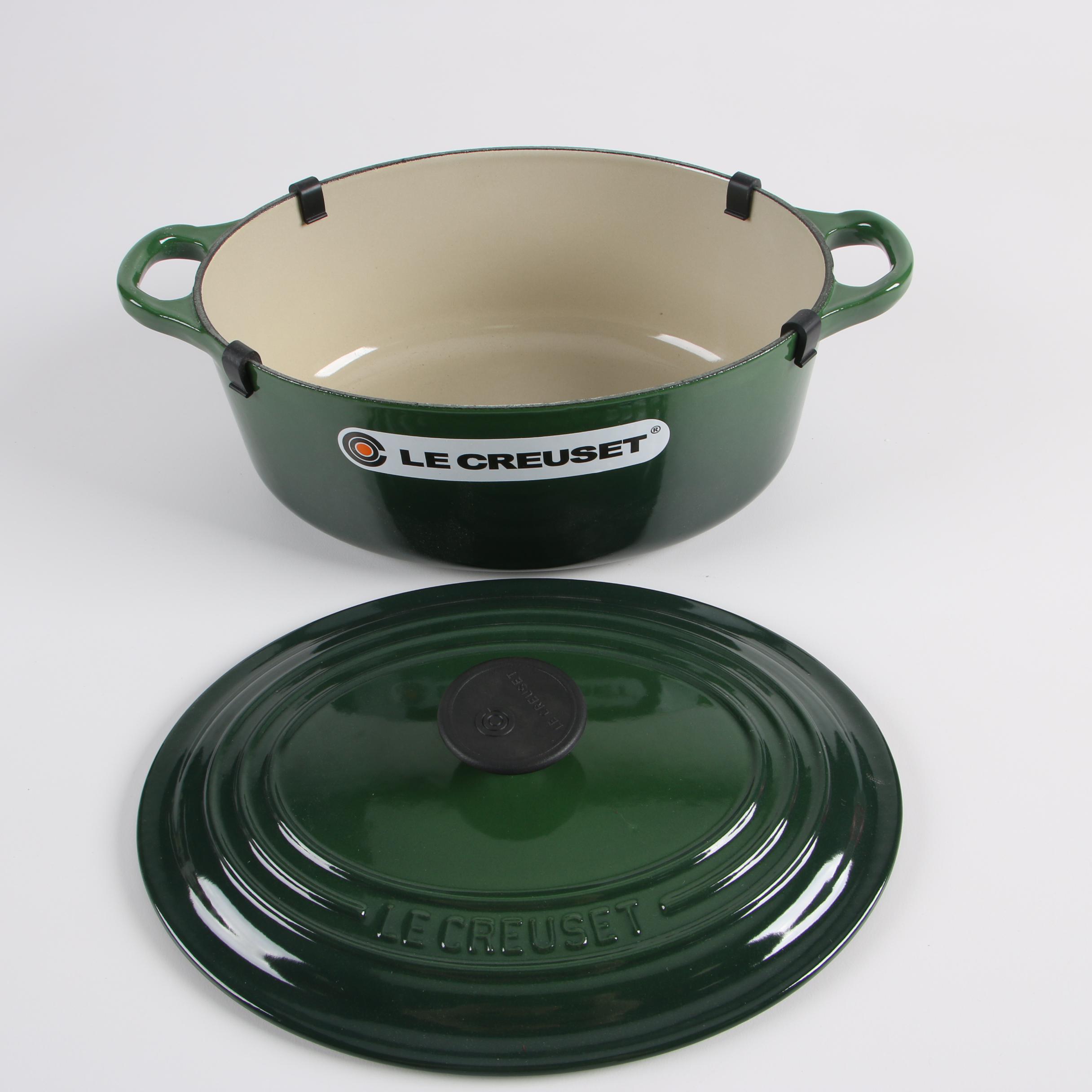 Le Creuset Dark Green Enameled Cast Iron Casserole Dish
