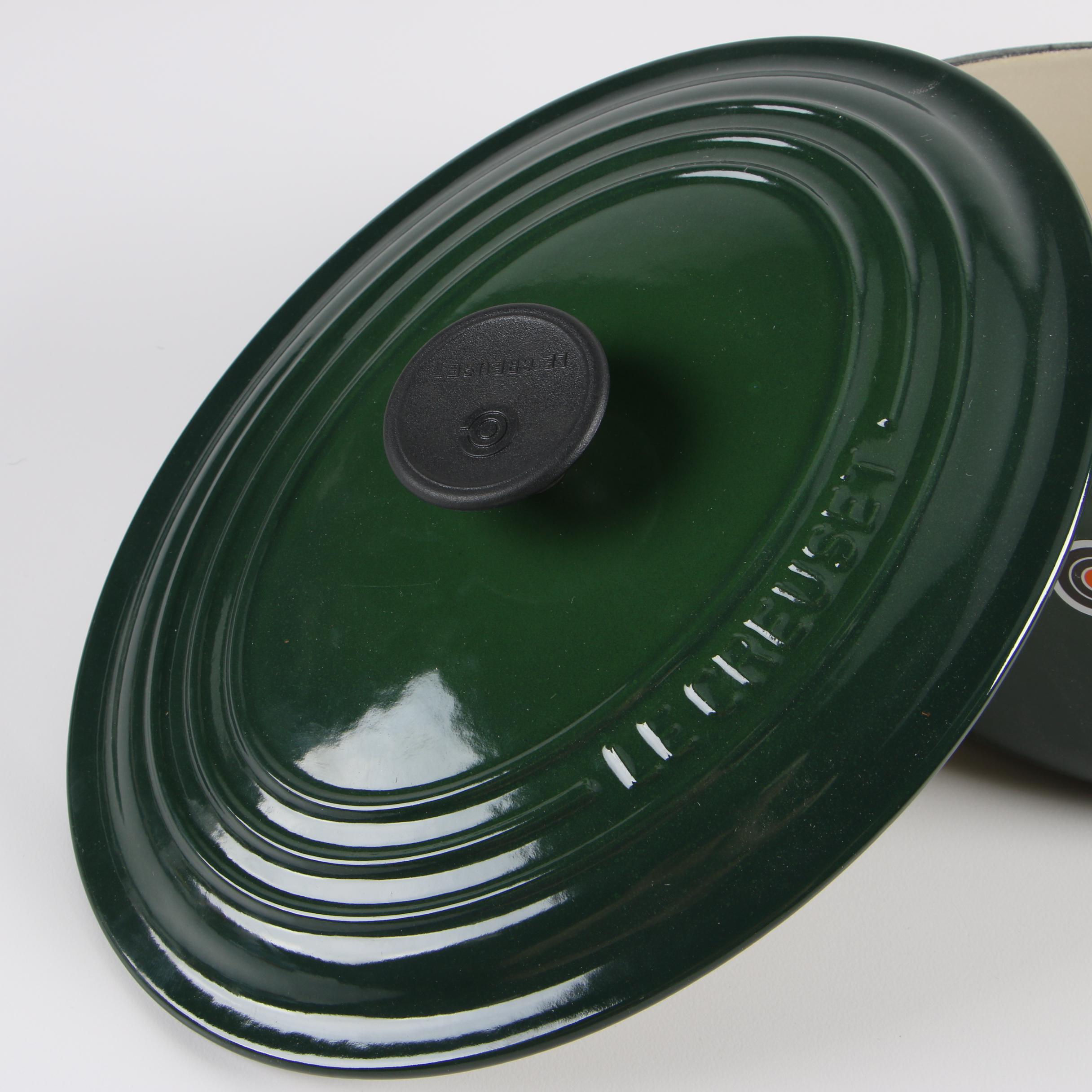 Le Creuset Dark Green Enameled Cast Iron Casserole Dish