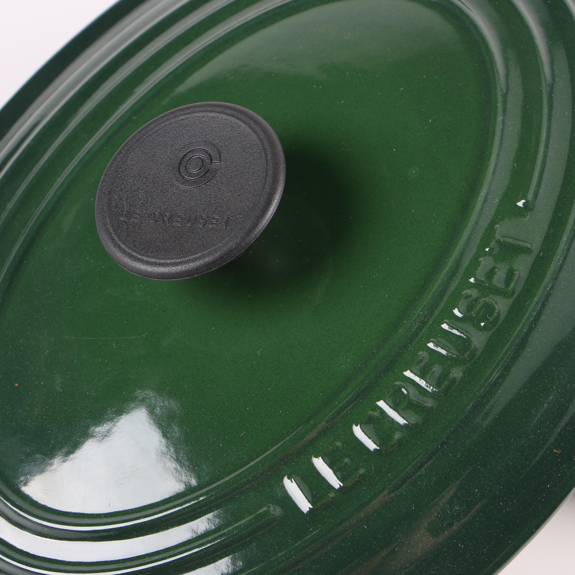 Le Creuset Dark Green Enameled Cast Iron Casserole Dish