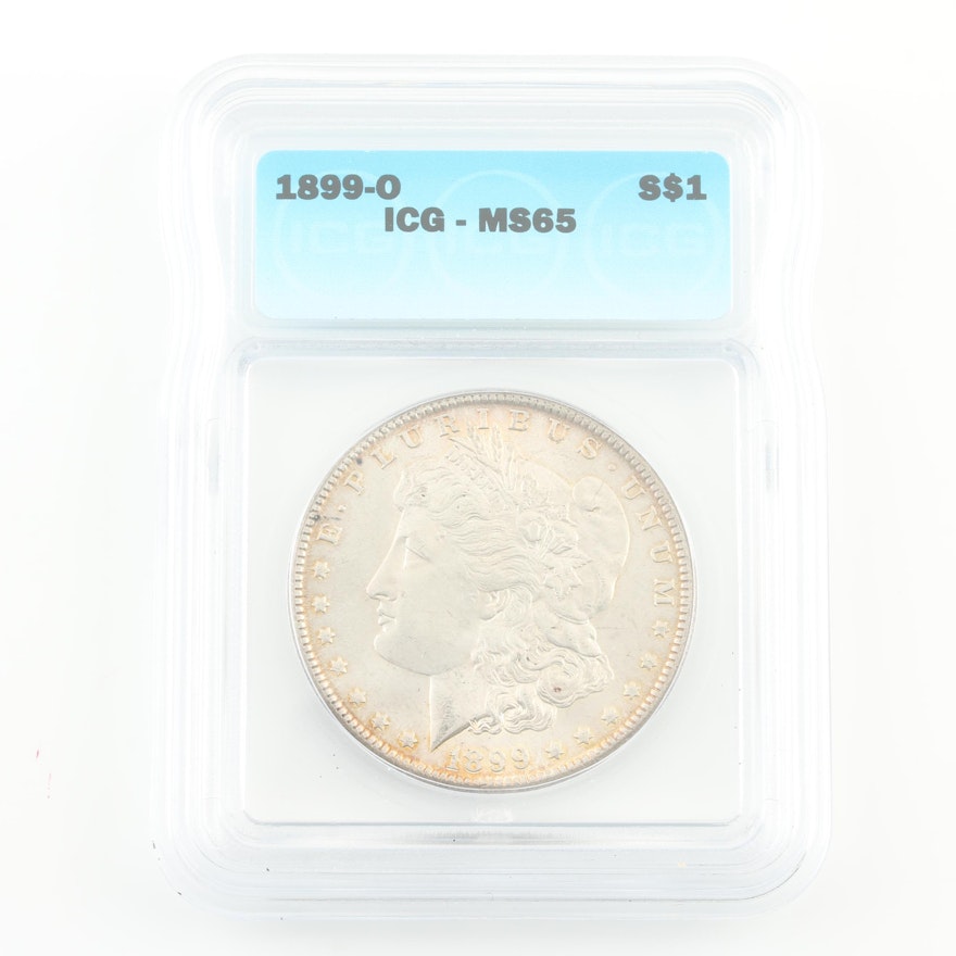 Graded MS65 By ICG 1899-O Morgan Dollar
