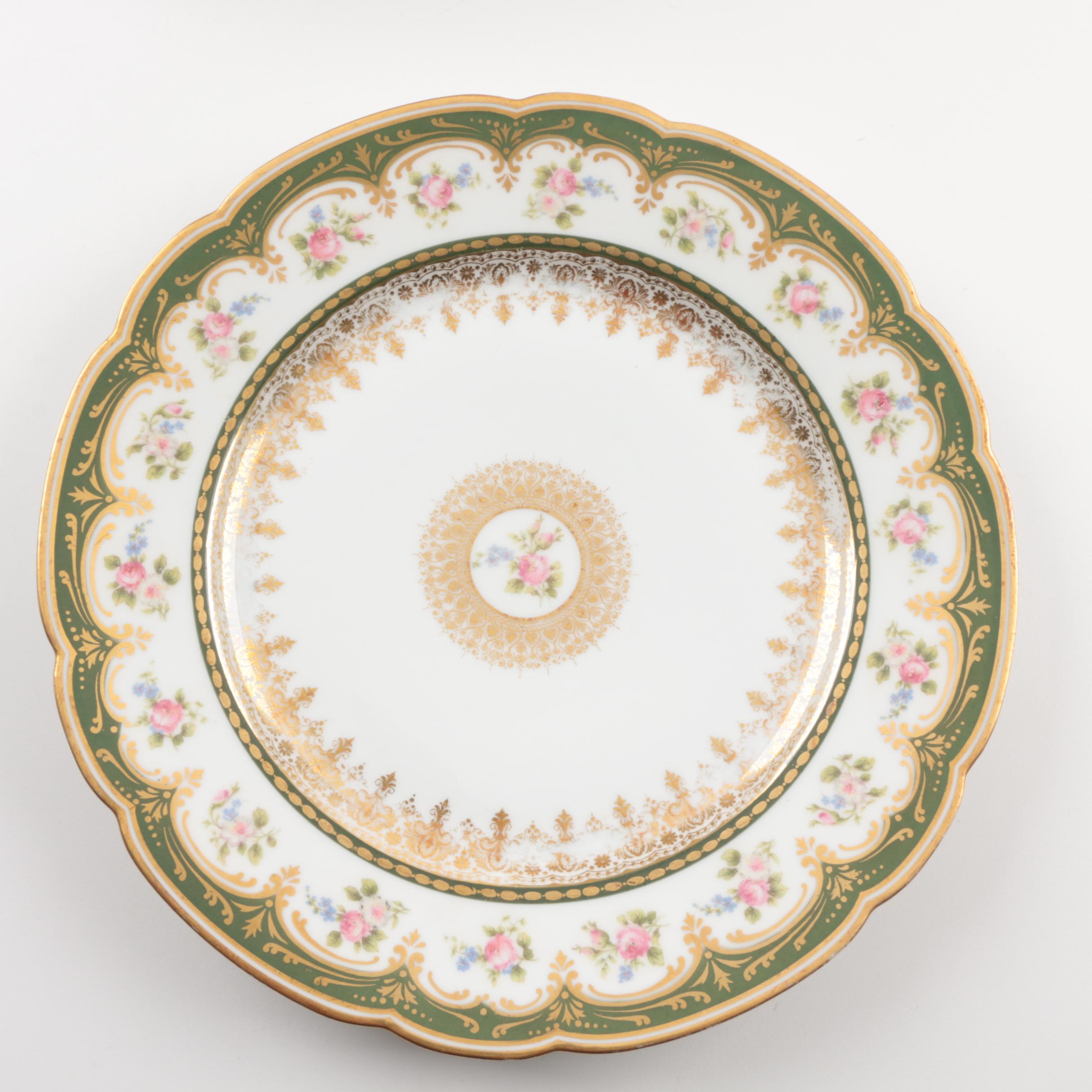 Gerard, Dufraisseix & Abbot Limoges Dinner Plates, Early 20th-Century