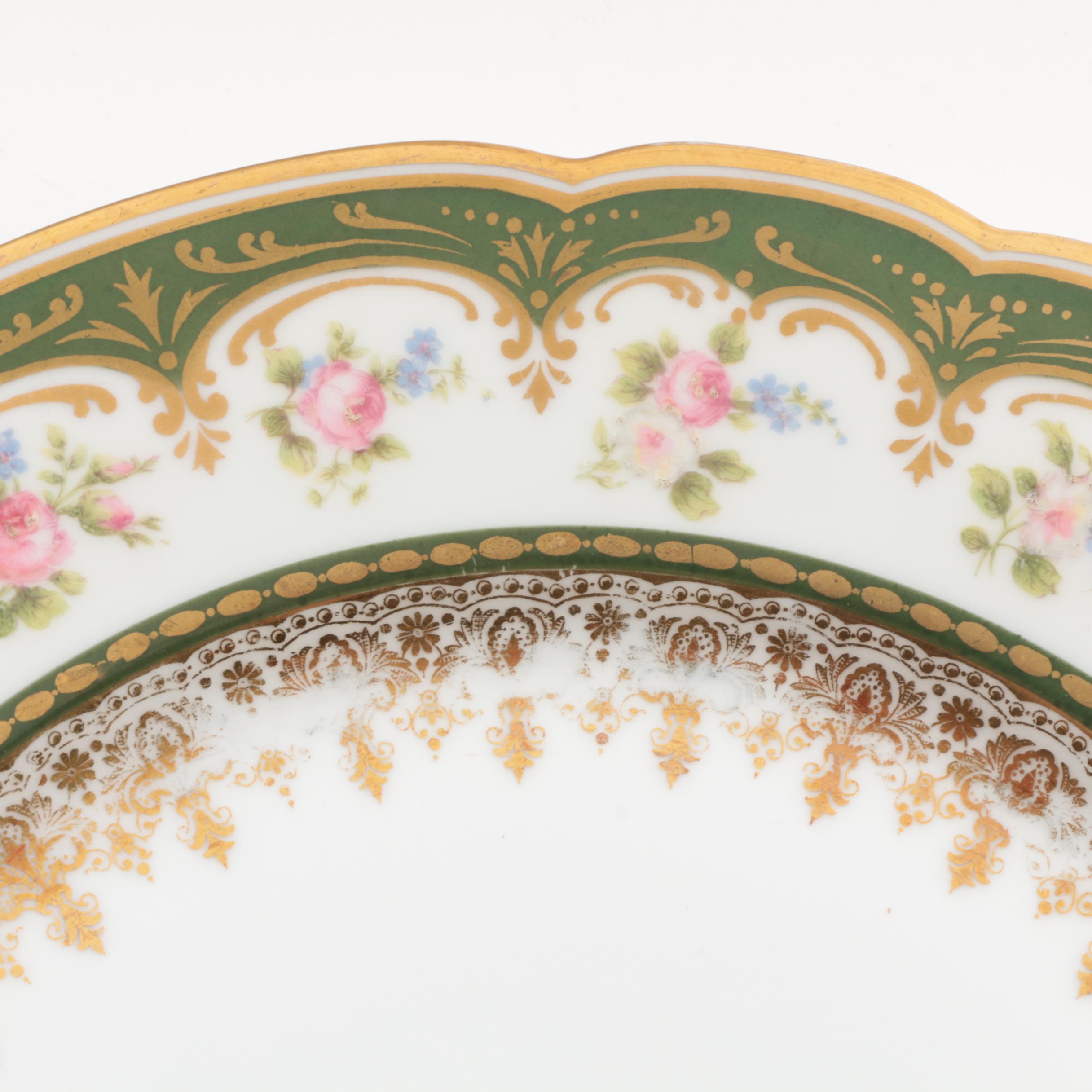 Gerard, Dufraisseix & Abbot Limoges Dinner Plates, Early 20th-Century