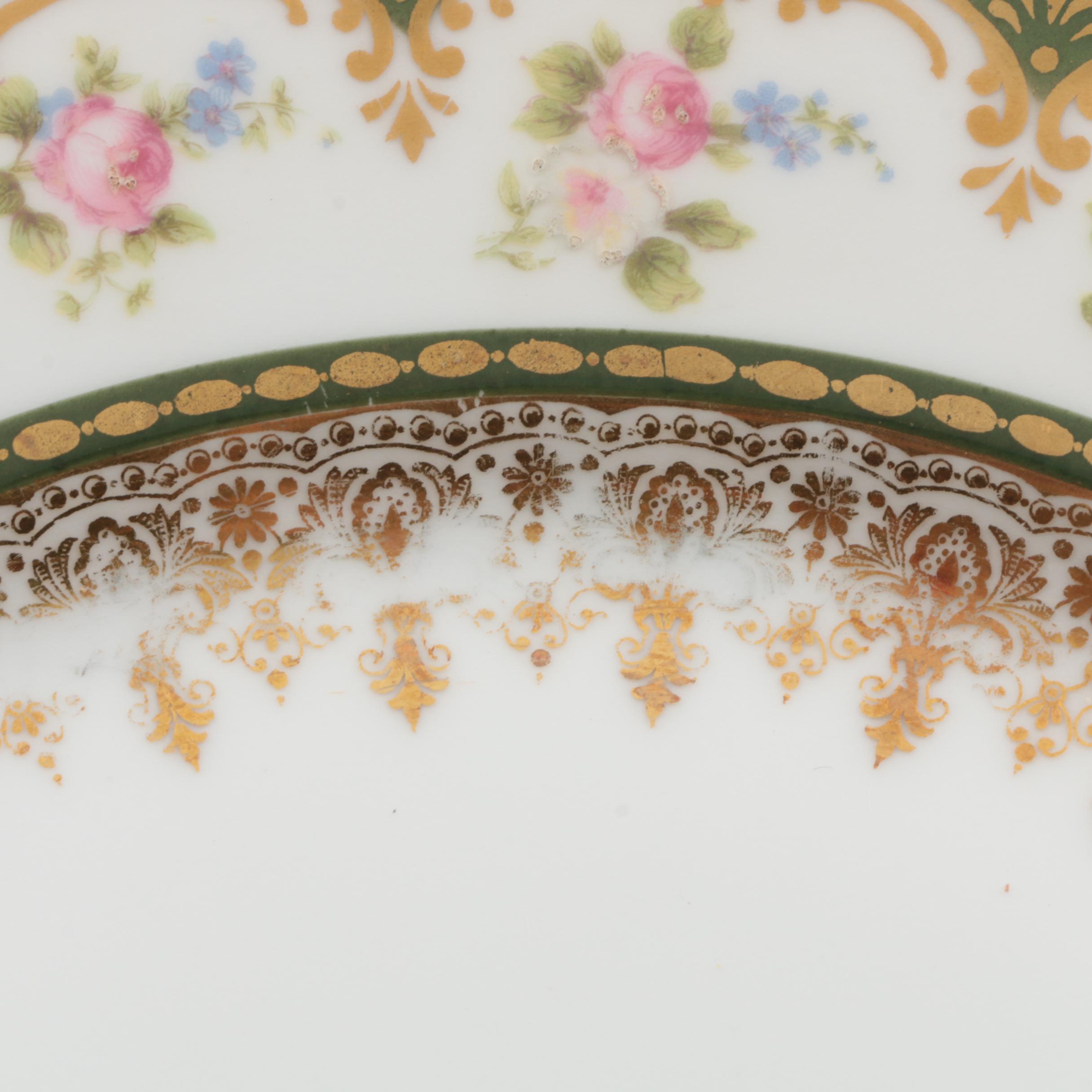 Gerard, Dufraisseix & Abbot Limoges Dinner Plates, Early 20th-Century