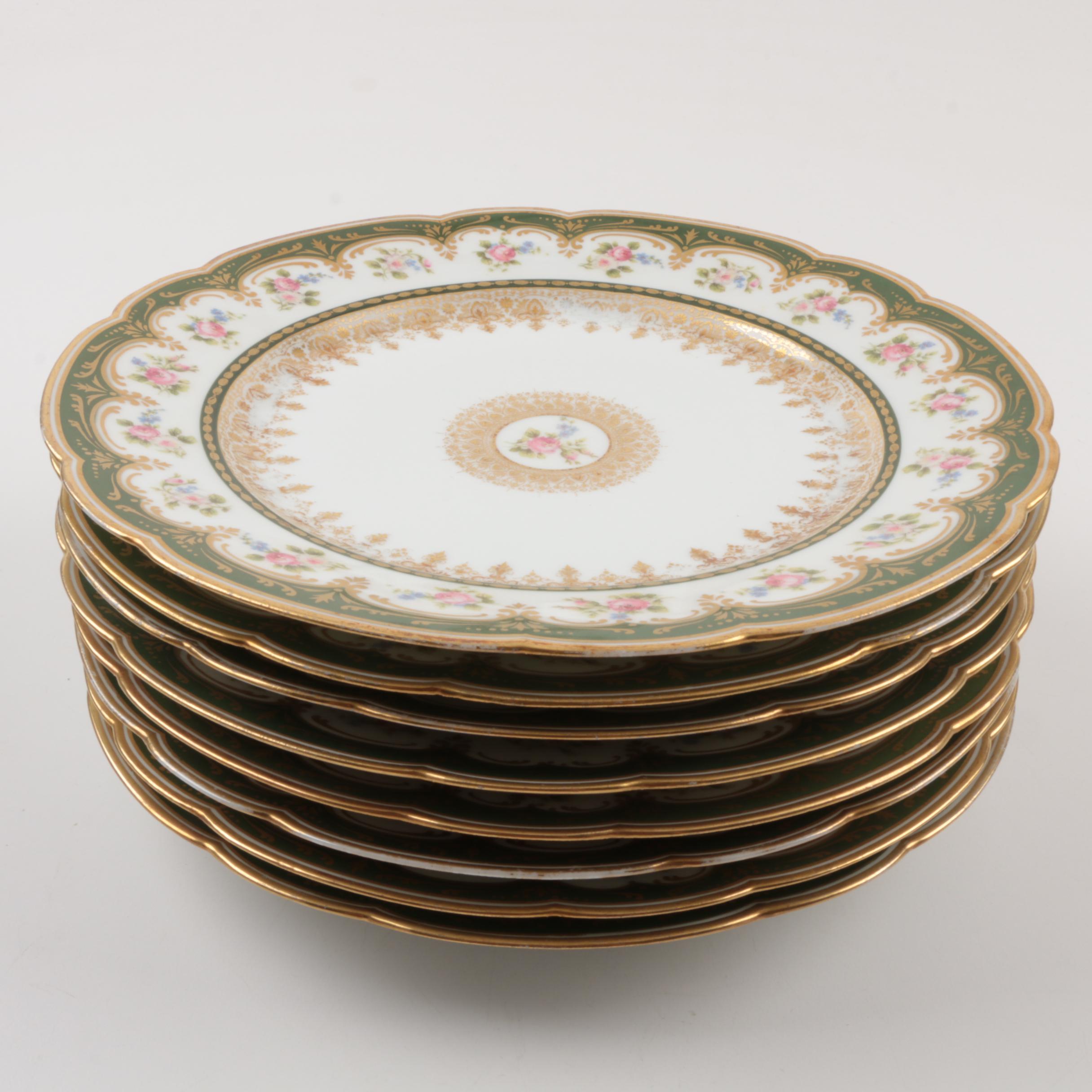 Gerard, Dufraisseix & Abbot Limoges Dinner Plates, Early 20th-Century