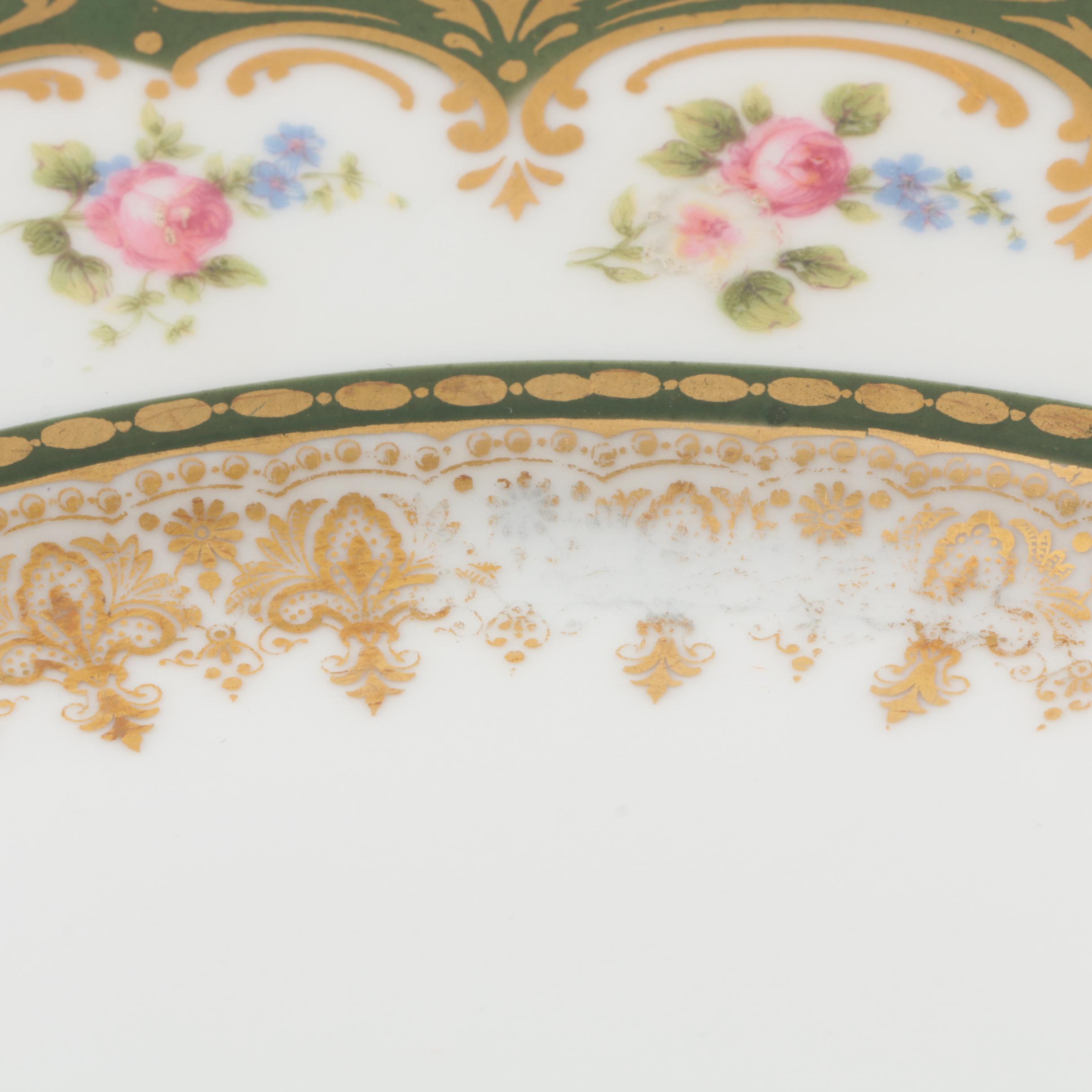 Gerard, Dufraisseix & Abbot Limoges Dinner Plates, Early 20th-Century
