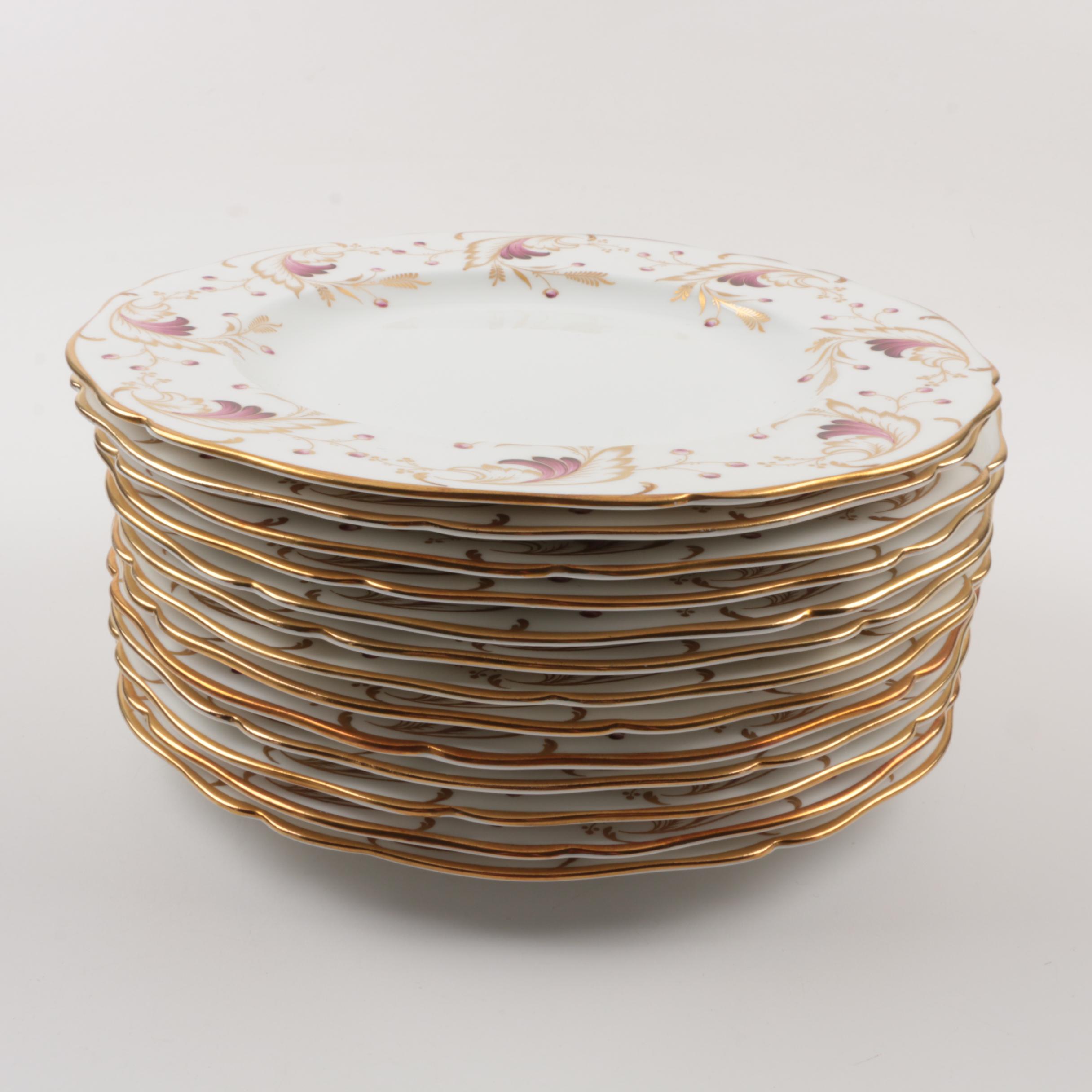 Grosvenor China Dinner Plates, "Merlin" Pattern