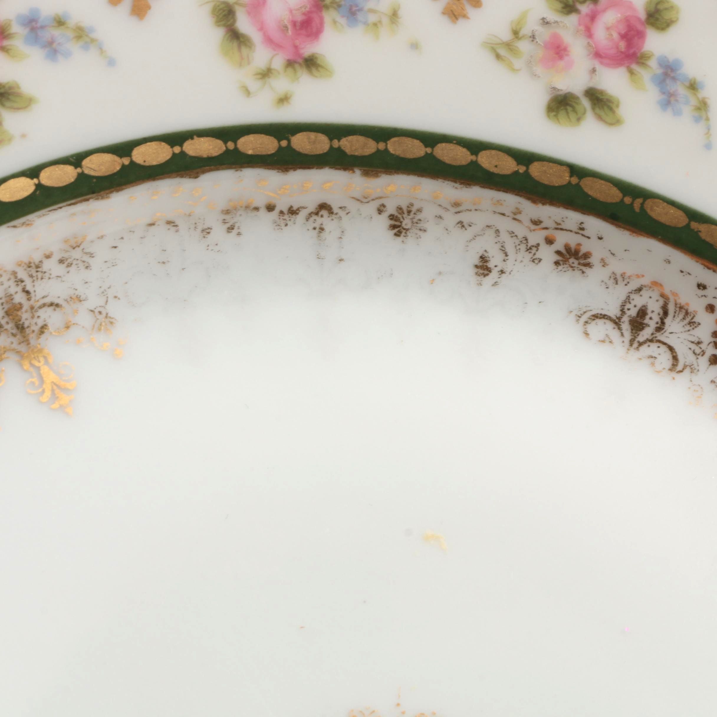 Gerard, Dufraisseix & Abbot Limoges Dinner Plates, Early 20th-Century