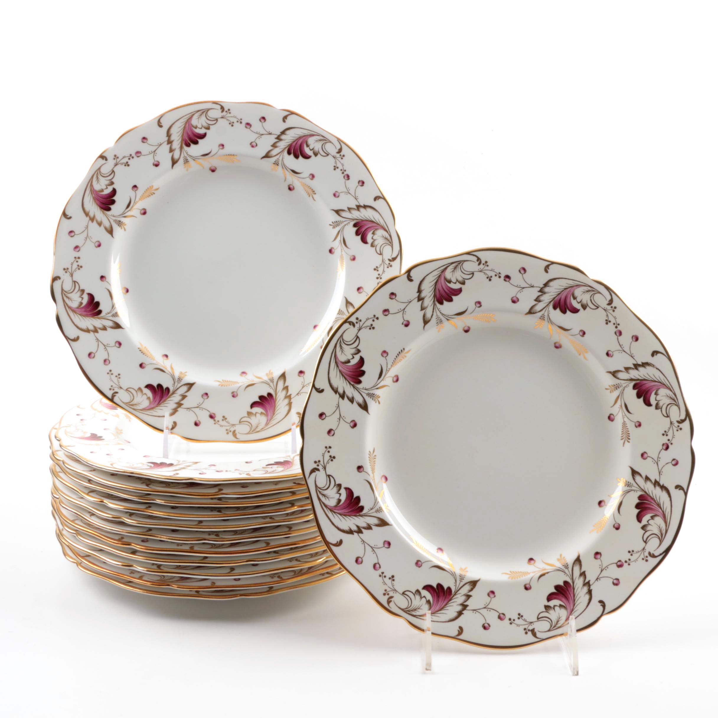 Grosvenor China Dinner Plates, "Merlin" Pattern