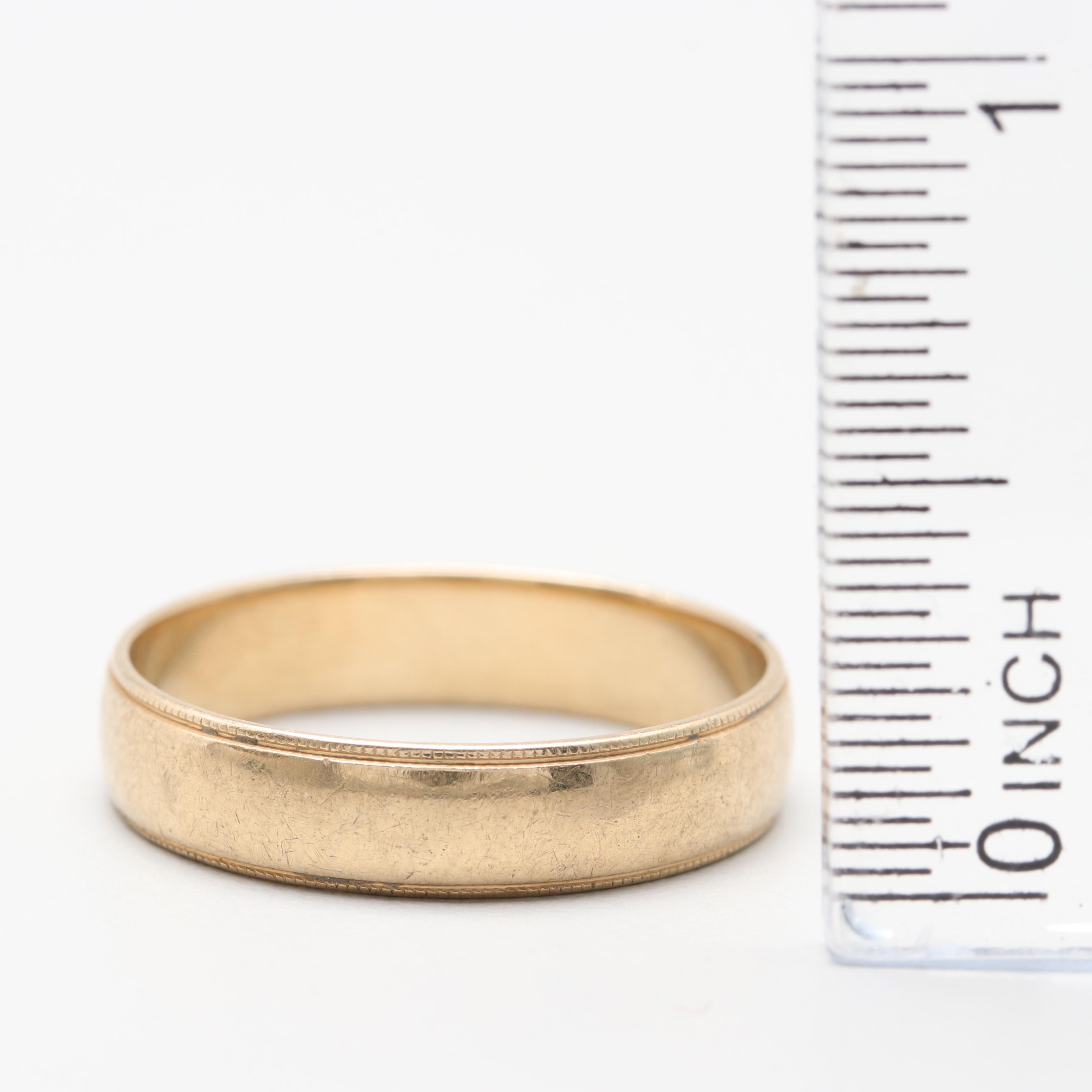 ArtCarved 14K Yellow Gold Band Ring
