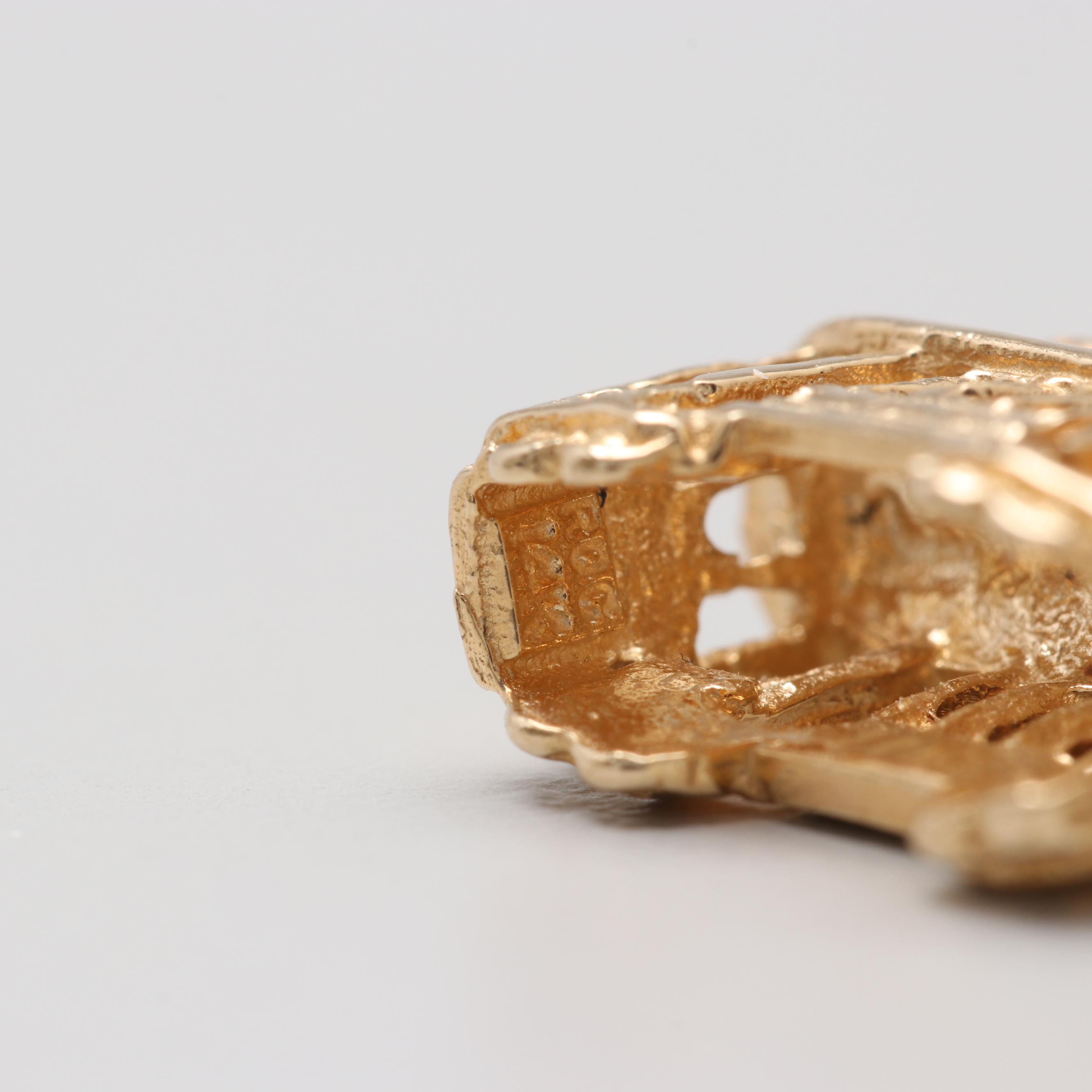 14K Yellow Gold Cable Car Charm