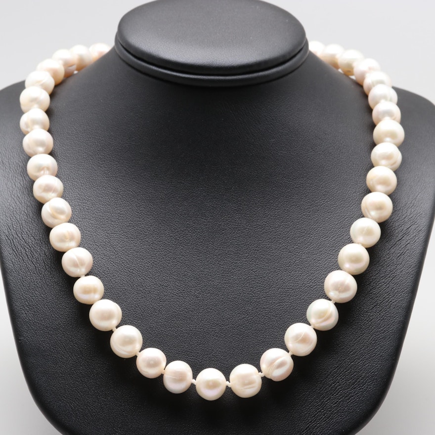 14K Yellow Gold Cultured Pearl Necklace