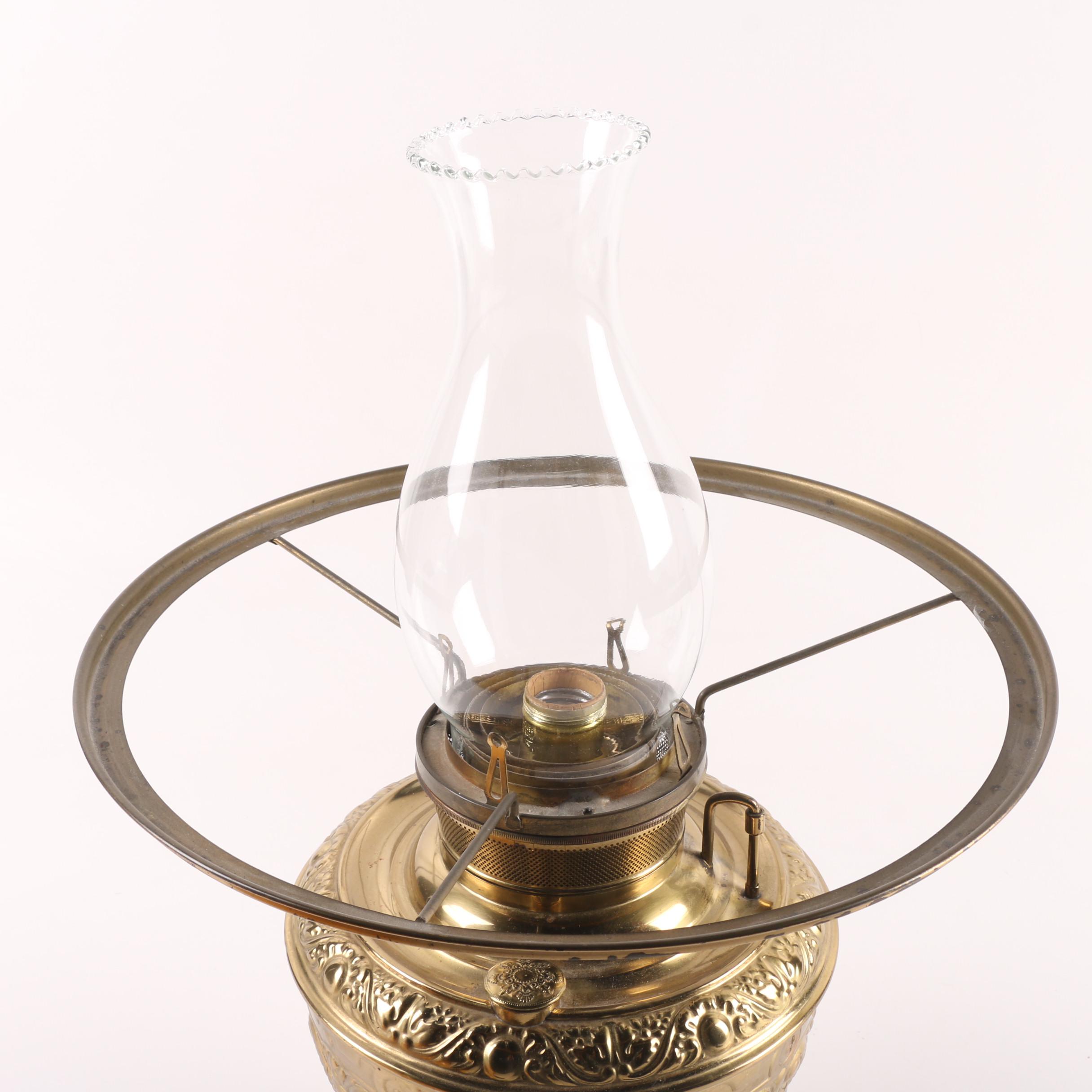 Antique Converted Late Victorian Kerosene Lamp