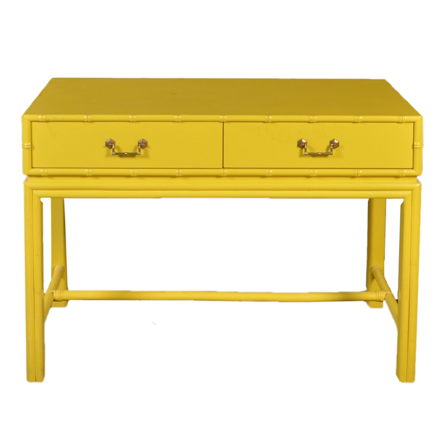 Bright Yellow Campaign Style Console Table