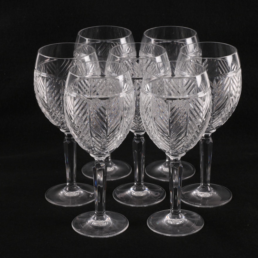 Ralph Lauren Crystal "Herringbone" Water Goblets